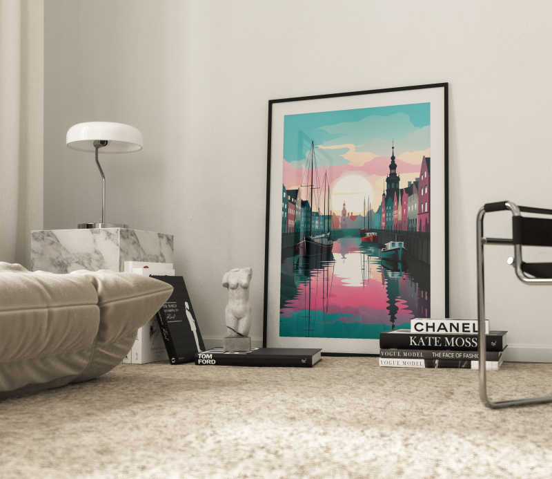 Nyhavn Plakat med Ramme – Perfekt Julegave til Medarbejdere