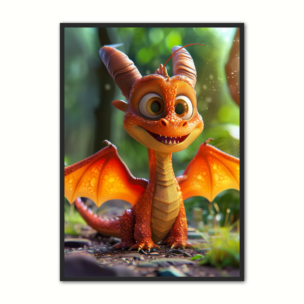 Drageplakat til Børn - Magisk Vægkunst til Børneværelset