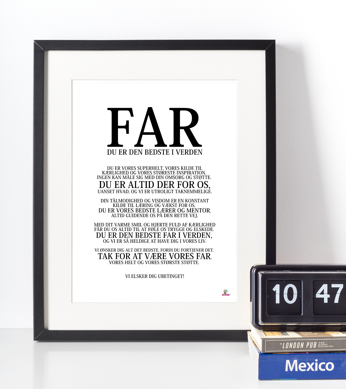 Far – Fantastisk Plakat til Fars Dag og Fødselsdage