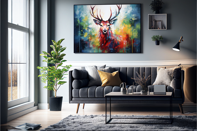 Hjort Plakat 50x70 cm - Perfekt Julegave til Kontoret