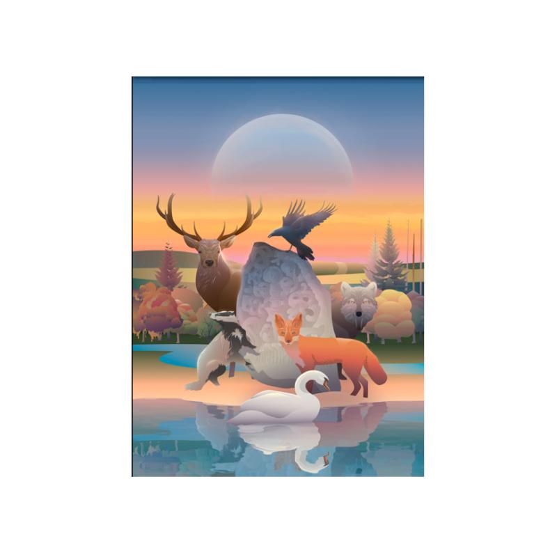 Smuk Danmark Plakat - Rahrstore A3 Kunstværk