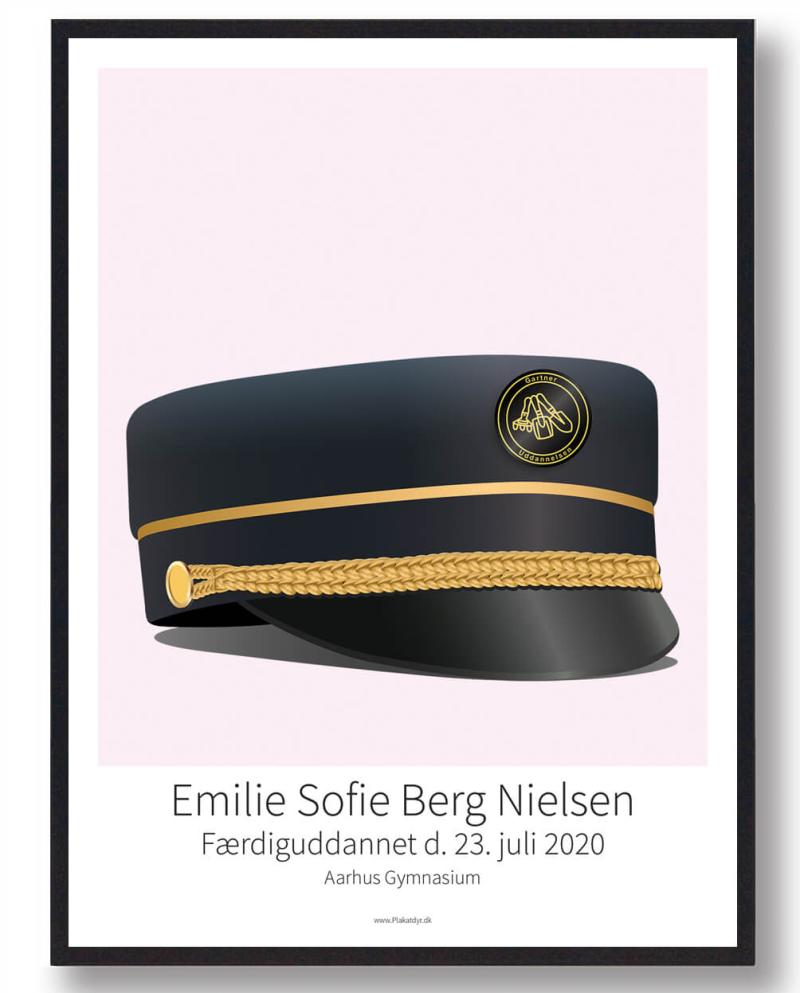 Lyserød Gartner Plakat Størrelse: 30x40cm - Plakatdyr Plakater