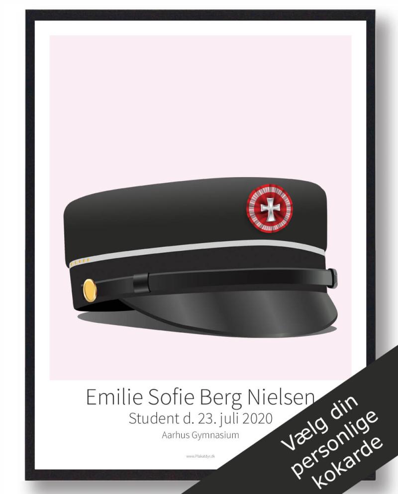 Lyserød Plakat til STX Højniveaufag – Gaveidé til Nyuddannede