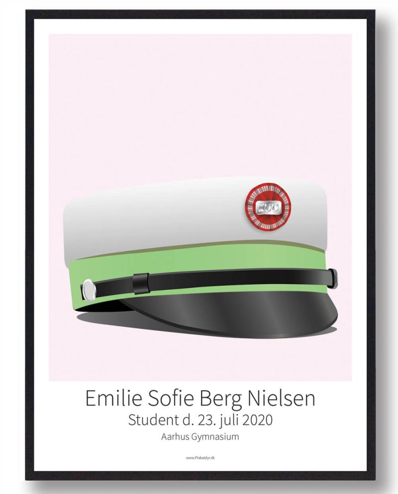 Lyserød Kuu Plakat Størrelse: 50x70cm - Plakatdyr Plakater