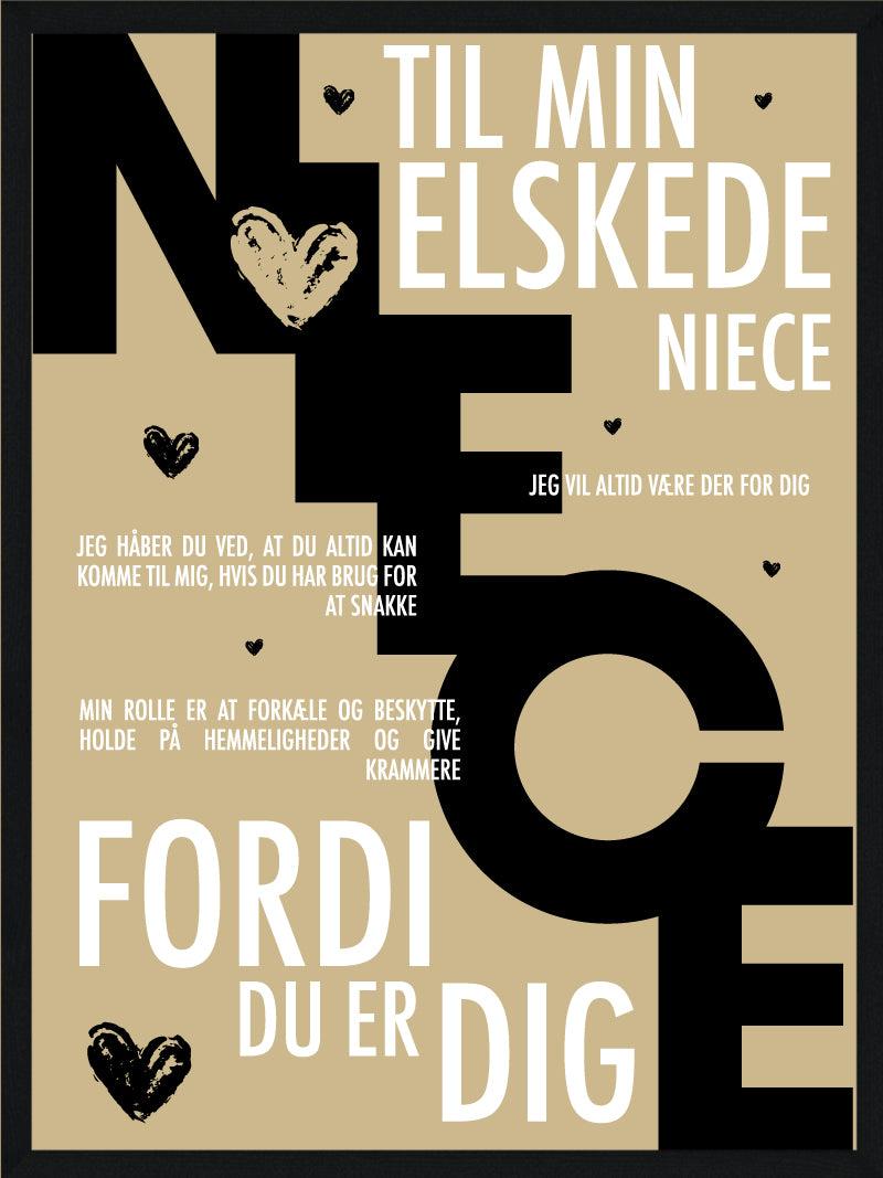 Niece Plakat Personlig Plakat - Postersbyus Plakater