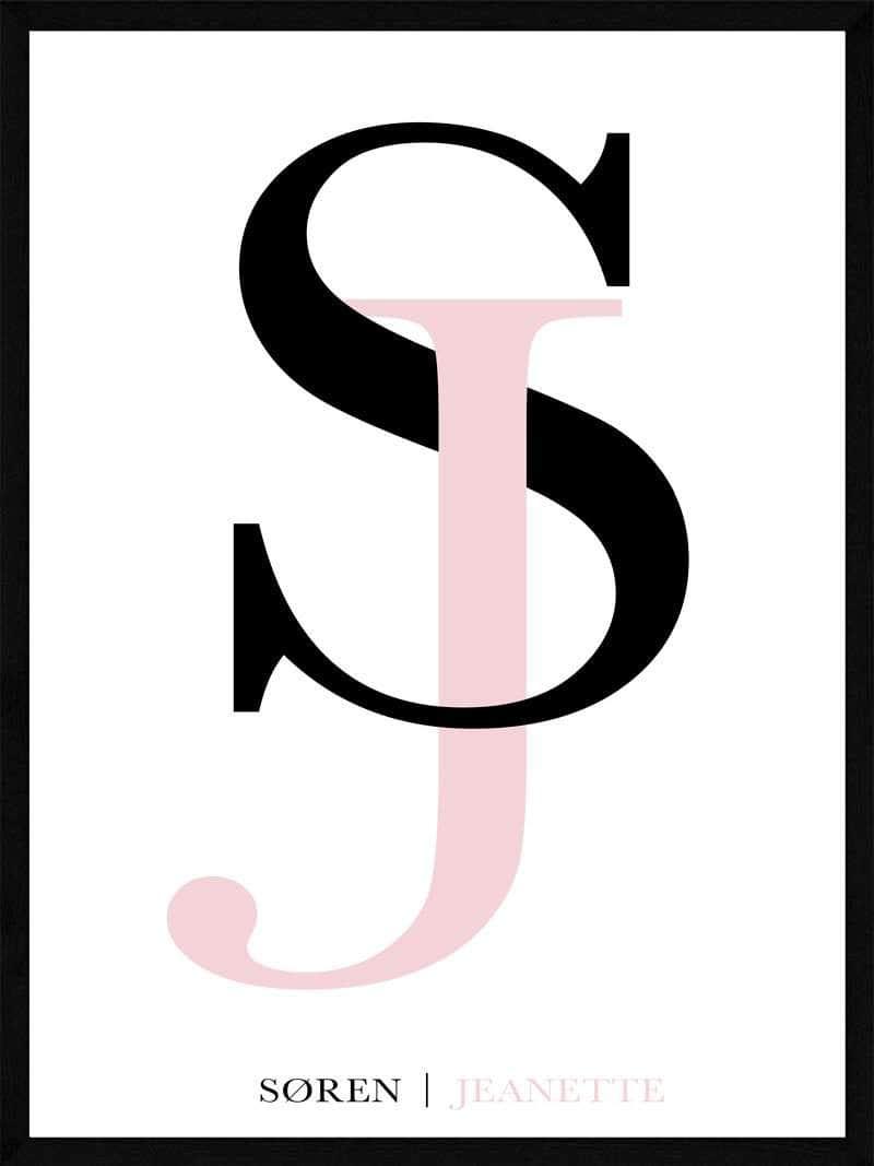 Bogstavplakat Med Forbogstaver Navne - Egly Design Plakater