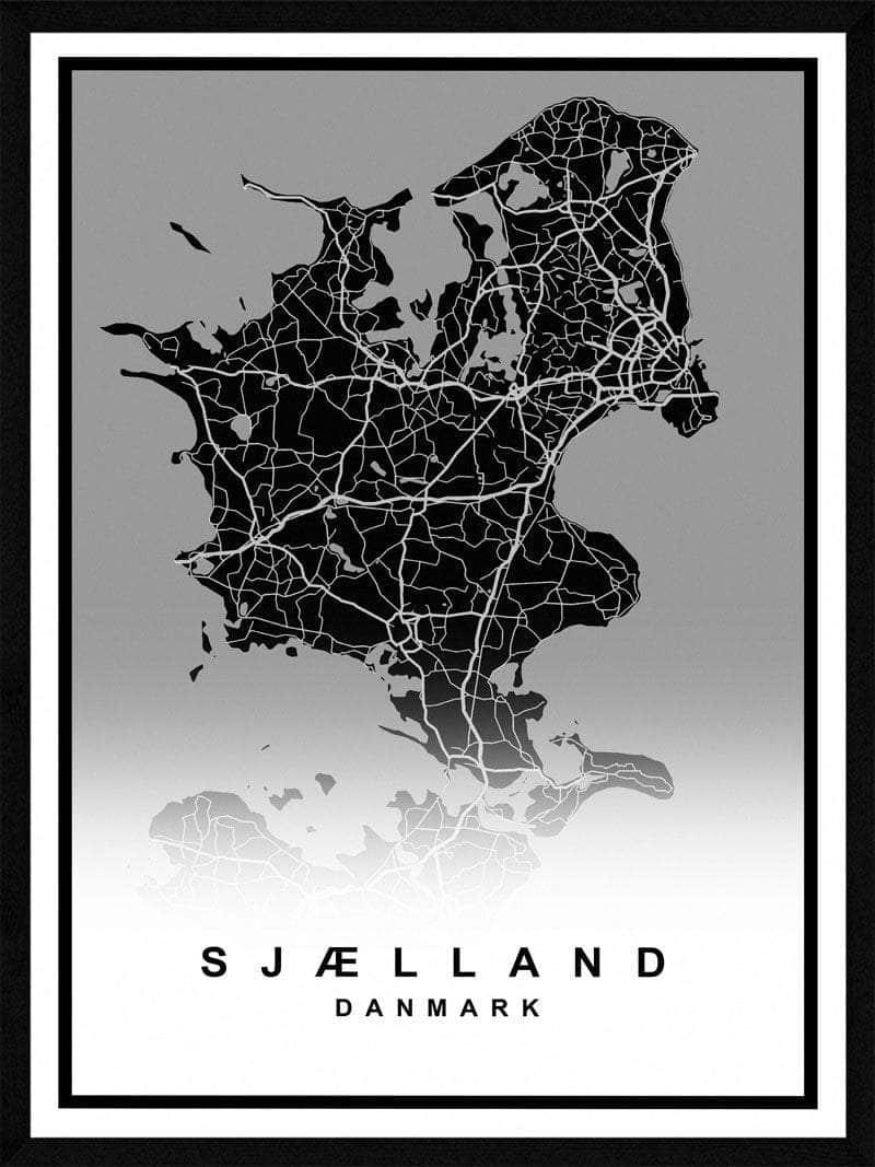 Sjælland Plakat - Enkel Plakat til Moderne Hjem
