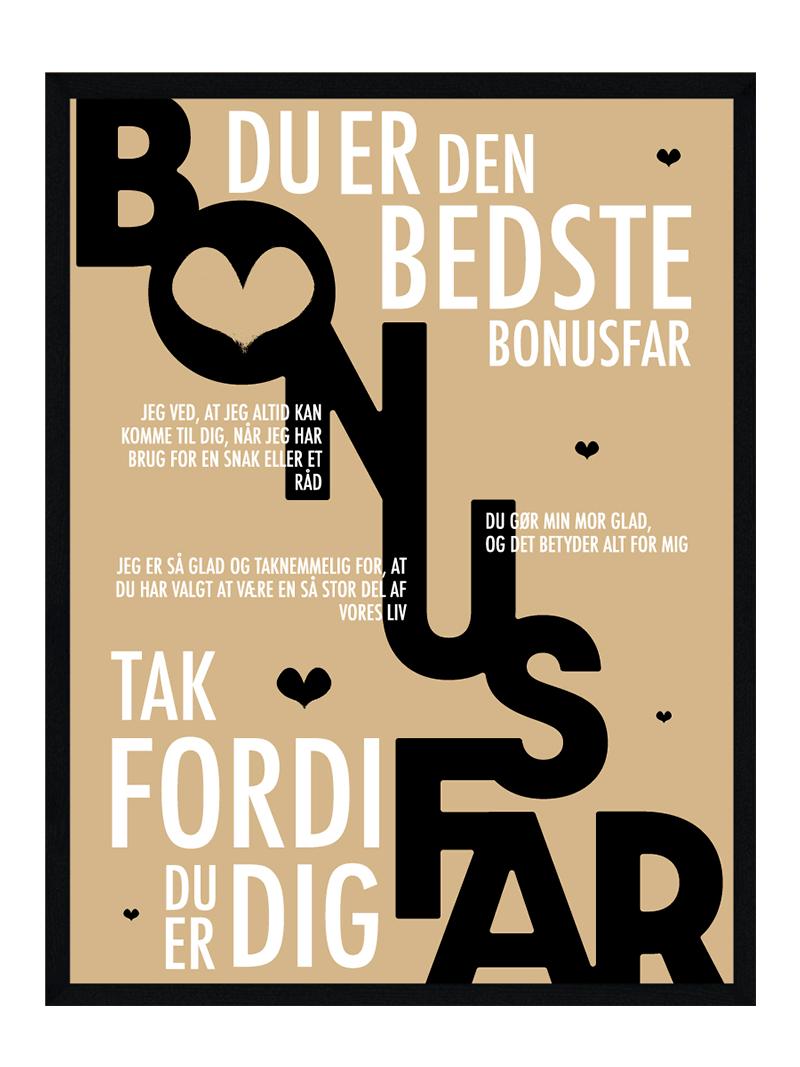 Bonusfar Plakat Personlig Plakat - Postersbyus Plakater