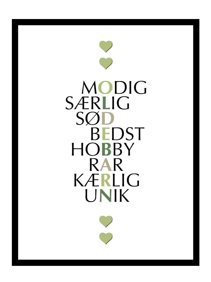 Oldebarn Citat Plakat - Egly Design Plakater