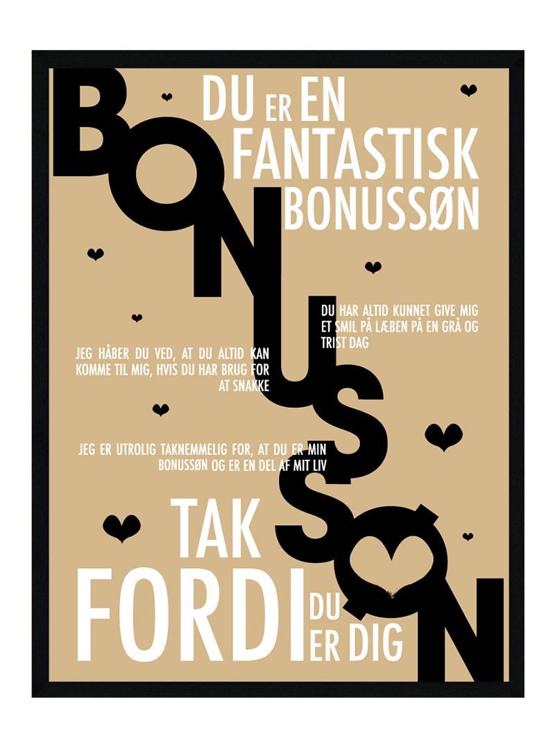 Bonussøn Plakat Personlig Plakat - Postersbyus Plakater