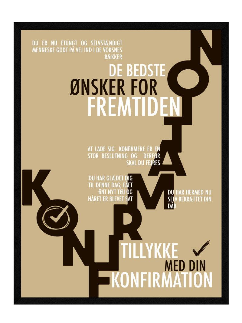 Konfirmand Plakat Personlig Plakat - Postersbyus Plakater