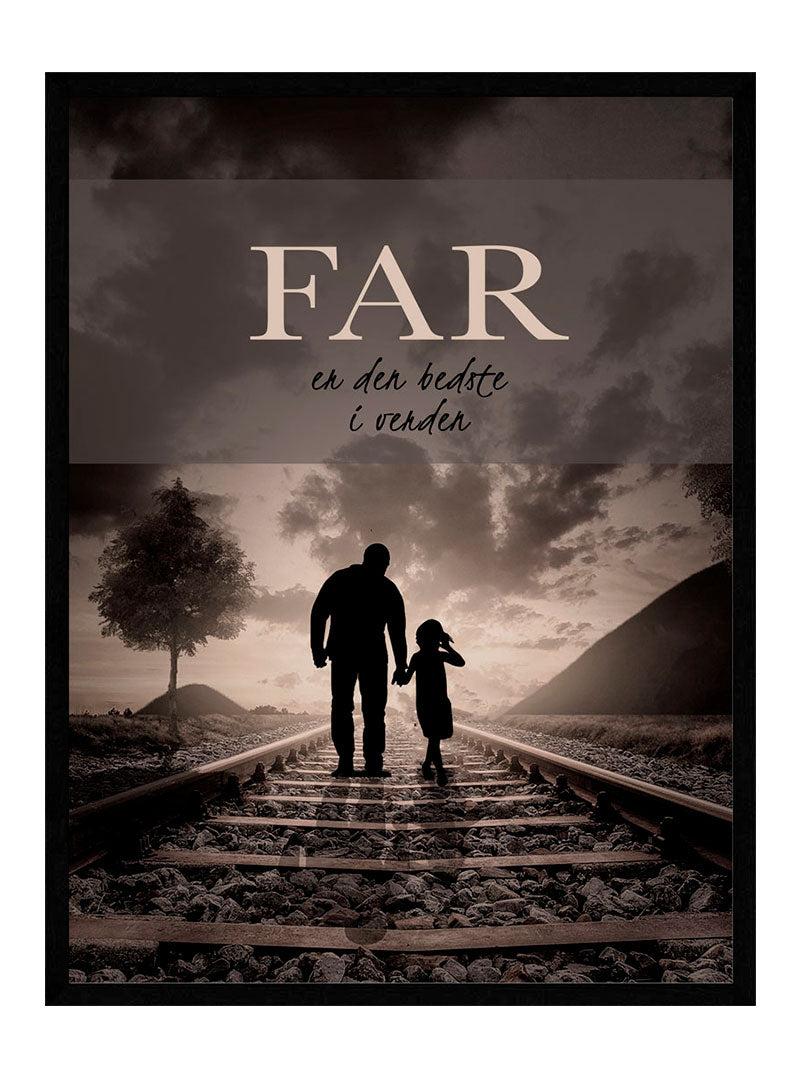 Verdens Bedste Far Plakat Jernbane - Postersbyus Plakater
