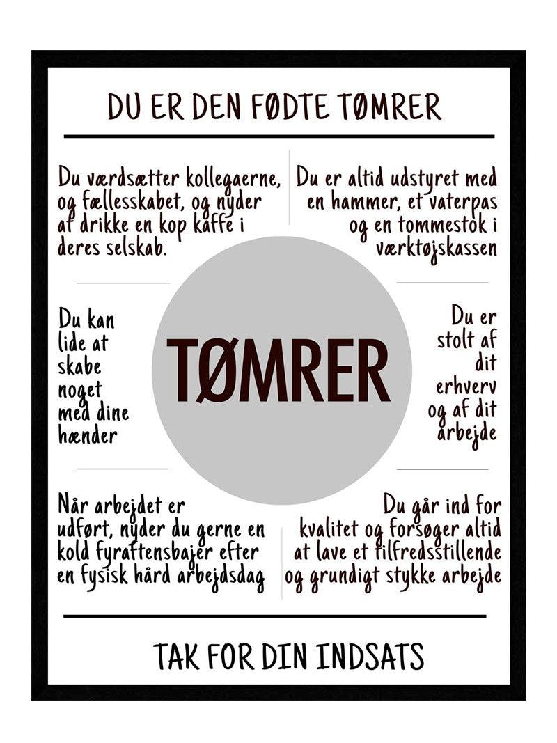 Tømrer Plakat - Perfekt gave til din lokale håndværker