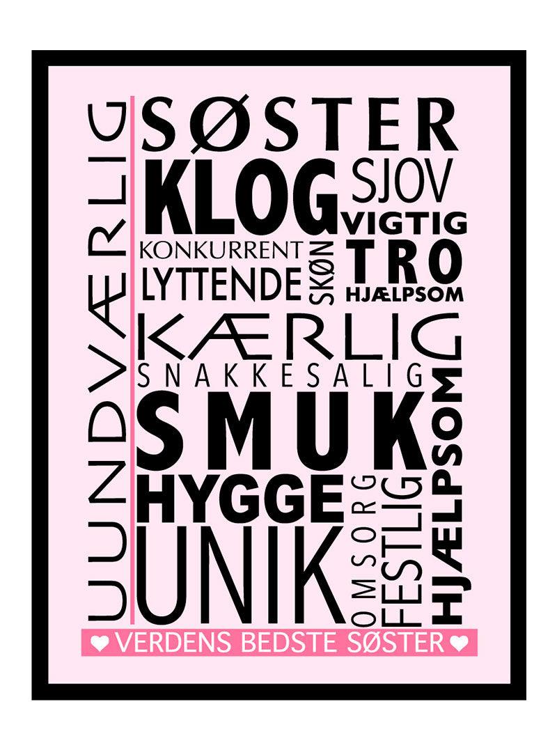 Søster Citat Plakat – Den perfekte gave til din søster!