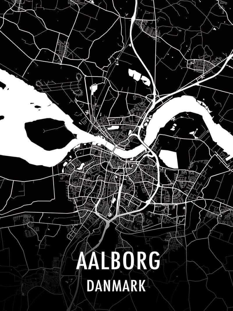 Aalborg Plakat - Smuk Kortplakat over Aalborg