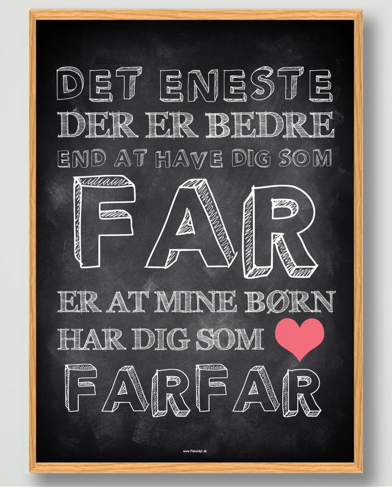 Det Eneste Mine Børn Farfar Plakat - Plakatdyr.dk Plakater