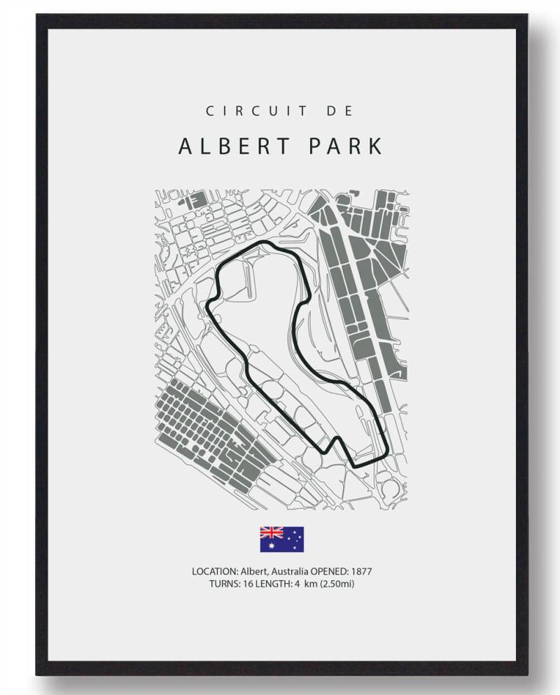 Albert Park Formel 1 Plakat – Oplev Australiens Motorsport