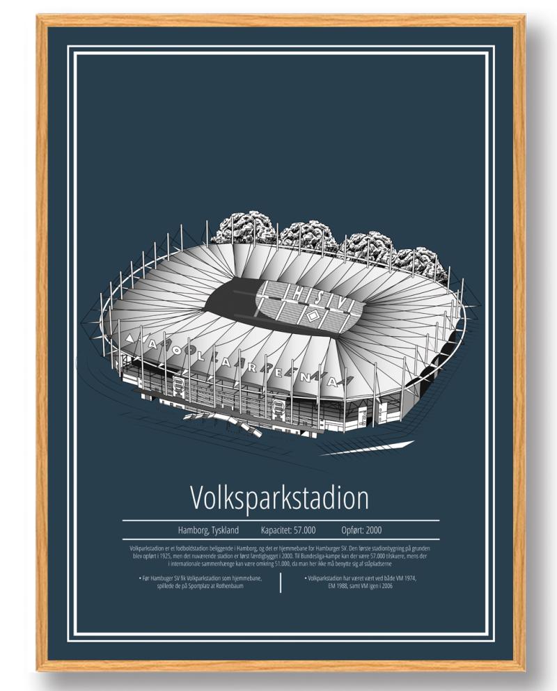 Volksparkstadion Hamburg Stadion Plakat - Plakatdyr.dk Plakater