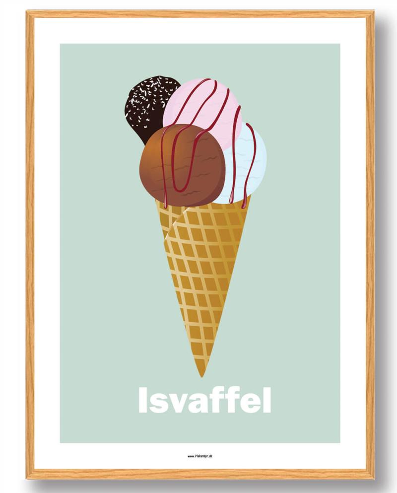 Isvaffel Plakat - Plakatdyr.dk Plakater