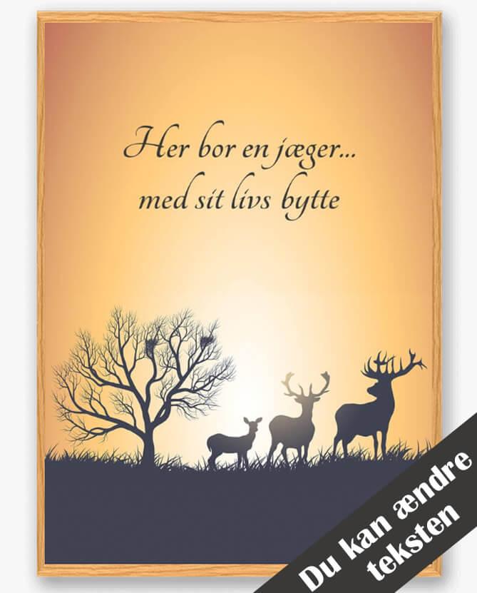 Her Bor Jæger Plakat - Fejr Kærligheden og Forskellighederne