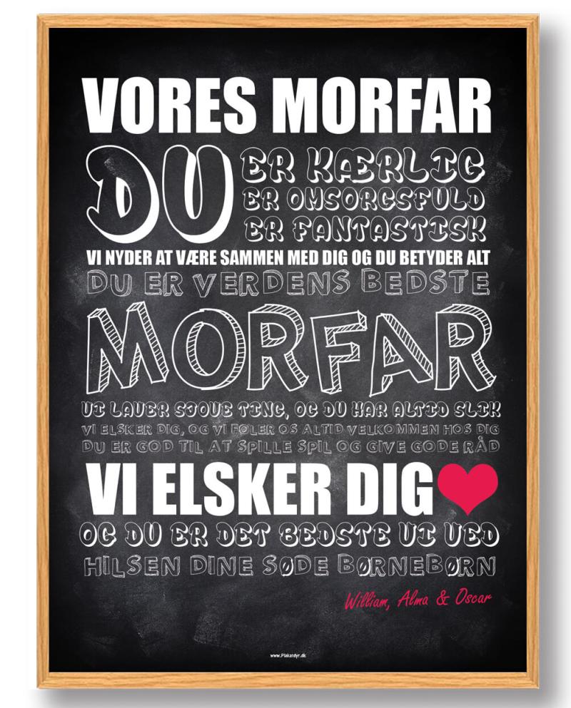 Vores Morfar Plakat - Personlig Gave til Fars Dag