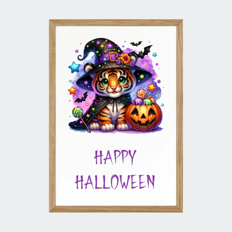 Halloween Plakat i Massiv Eg - A2 Størrelse