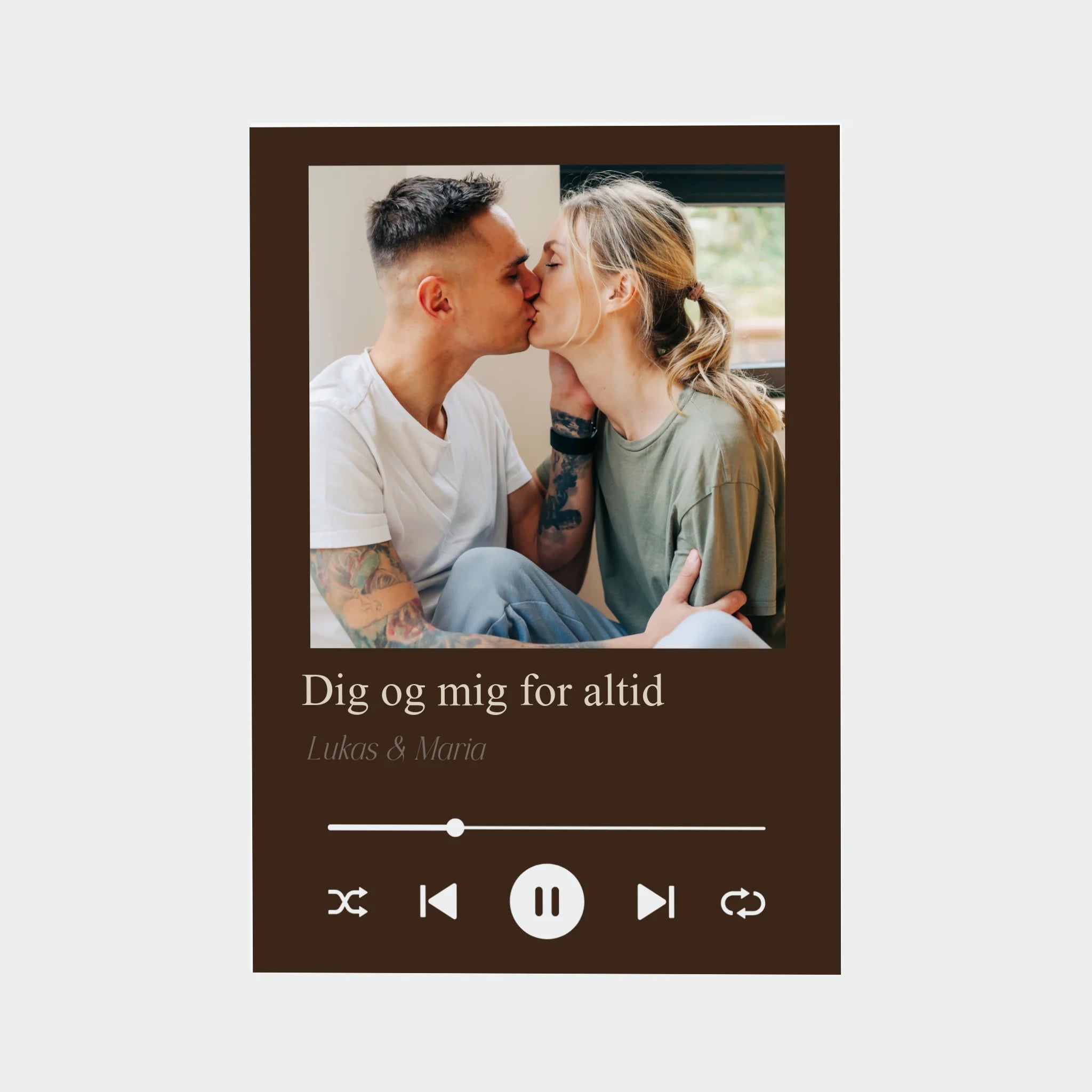 Uden Ramme Plakat Sang Med Eget Billede Tekst - Teeinblue Plakater