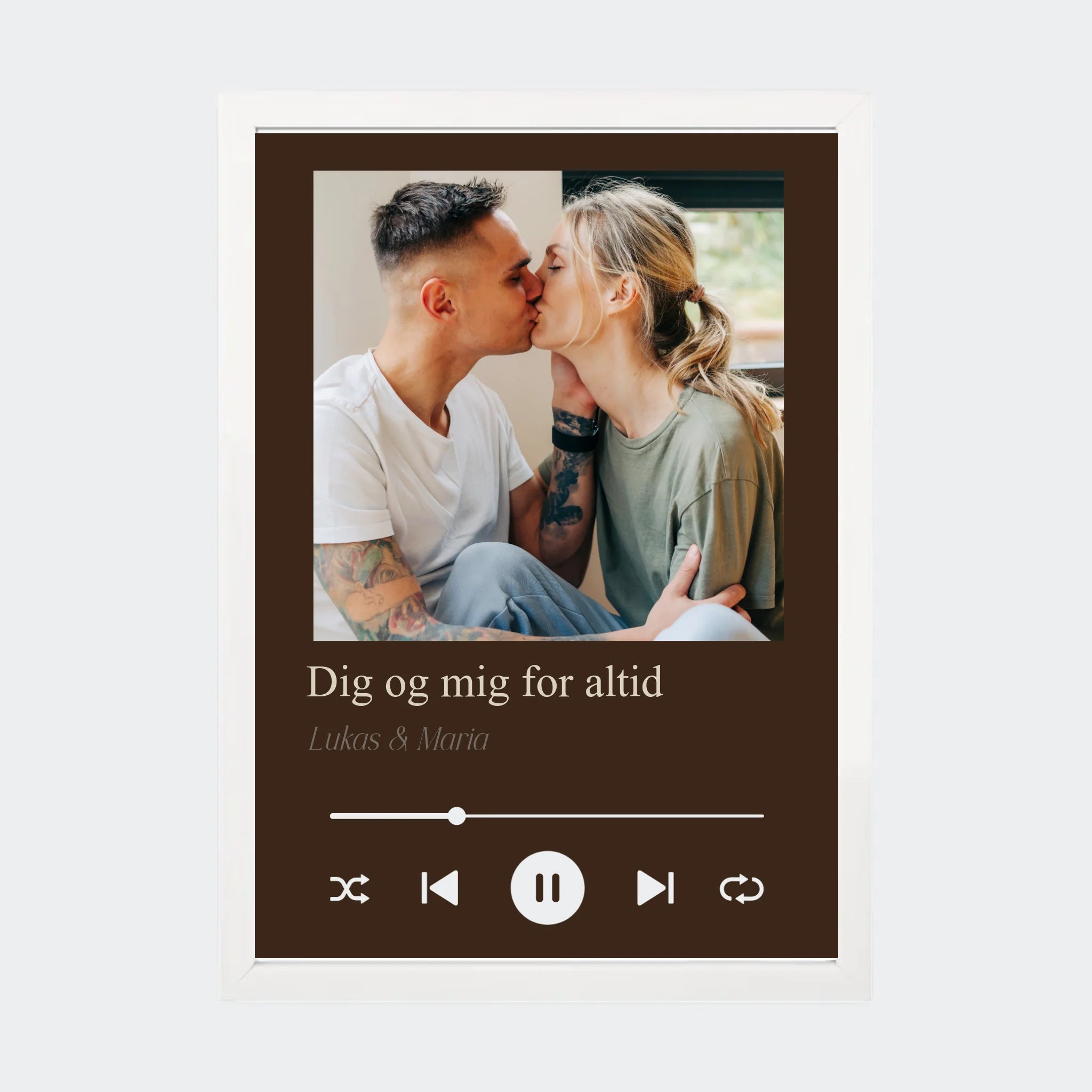 Hvid Plakat Sang Med Eget Billede Tekst - Teeinblue Plakater