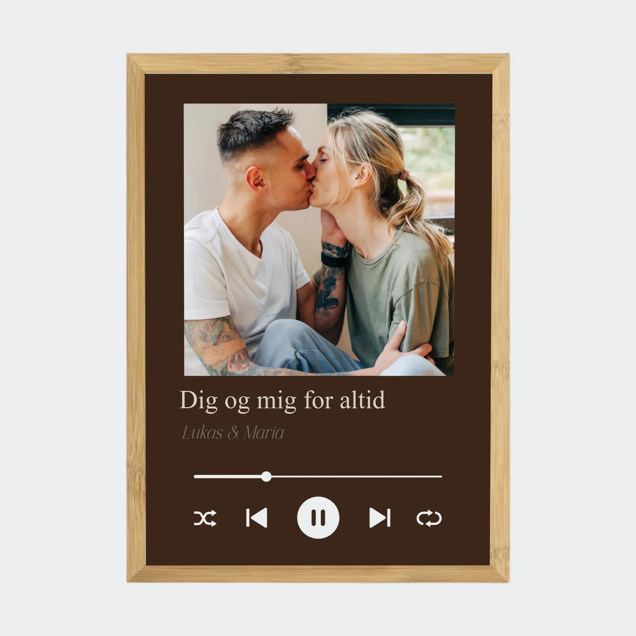 Bambus Plakat Sang Med Eget Billede Tekst - Teeinblue Plakater