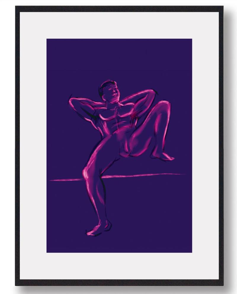 Afslappet Mand Plakat - Plakatdyr.dk Plakater