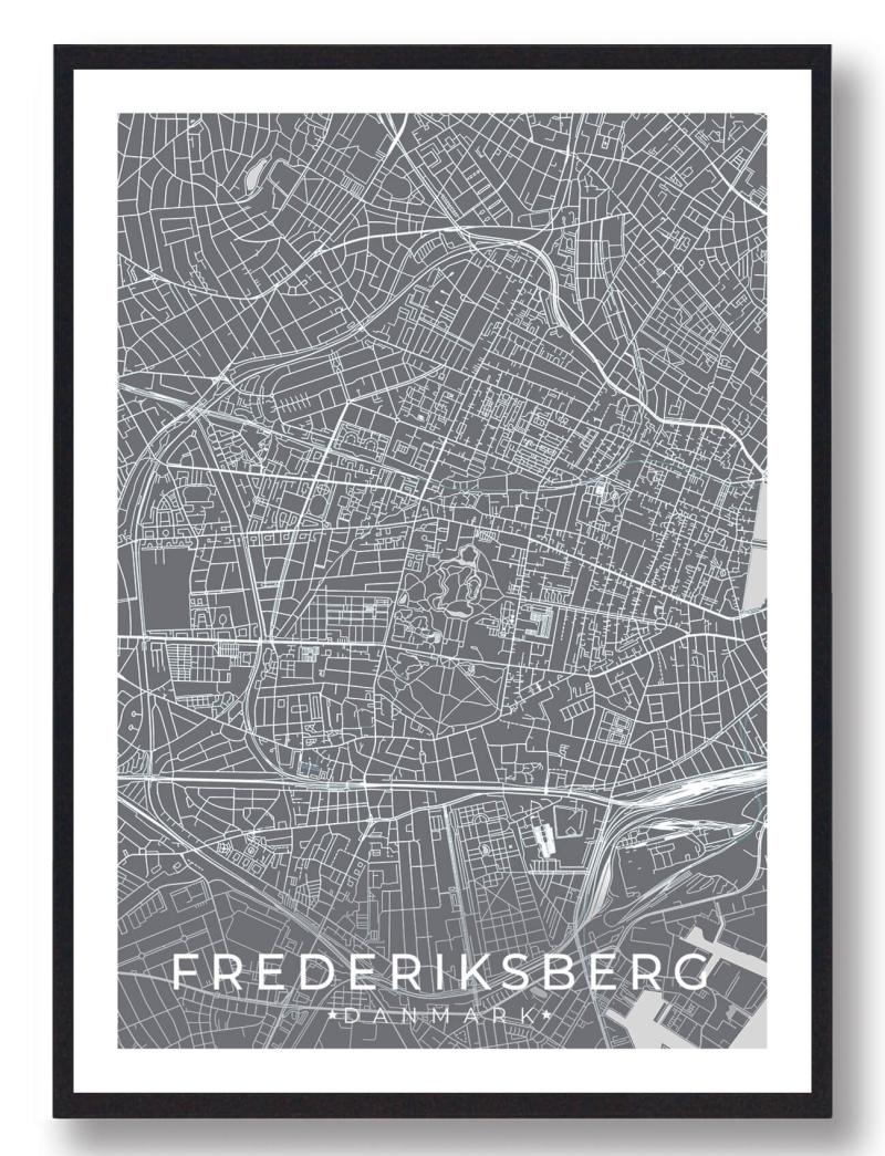 Frederiksberg Plakat Grå - Plakatdyr.dk Plakater