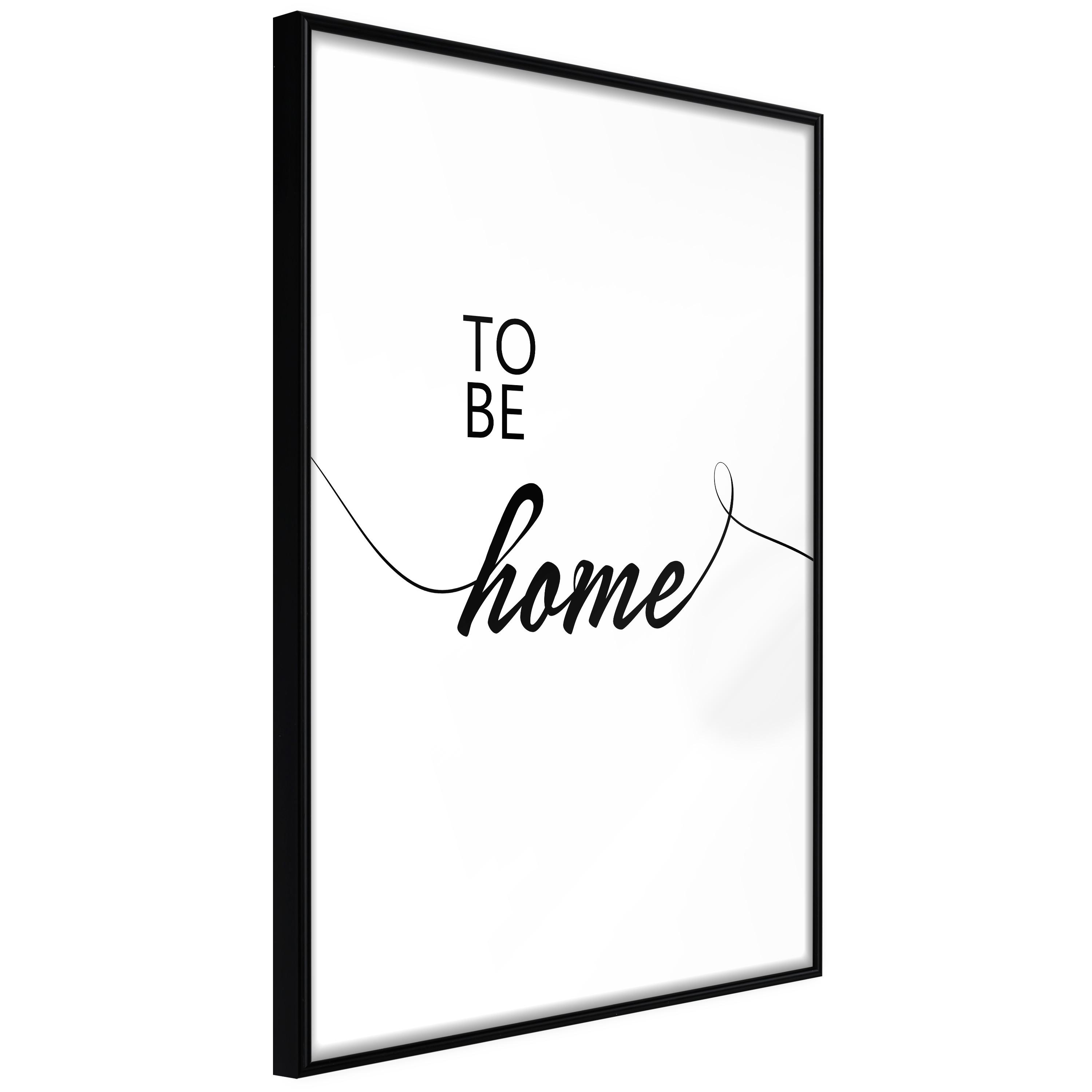 Sort Plakat Home Ramme - Boligcenter Plakater - 5901493689428
