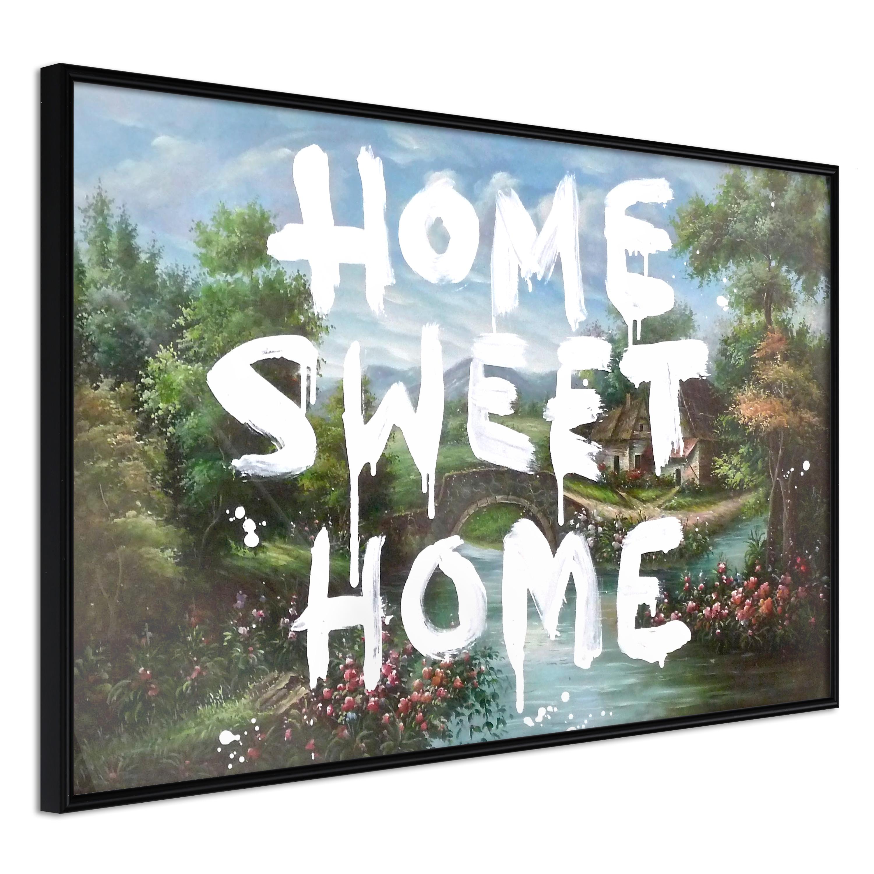 Sort Plakat Dream House Ramme - Boligcenter Plakater  - 5901493670884