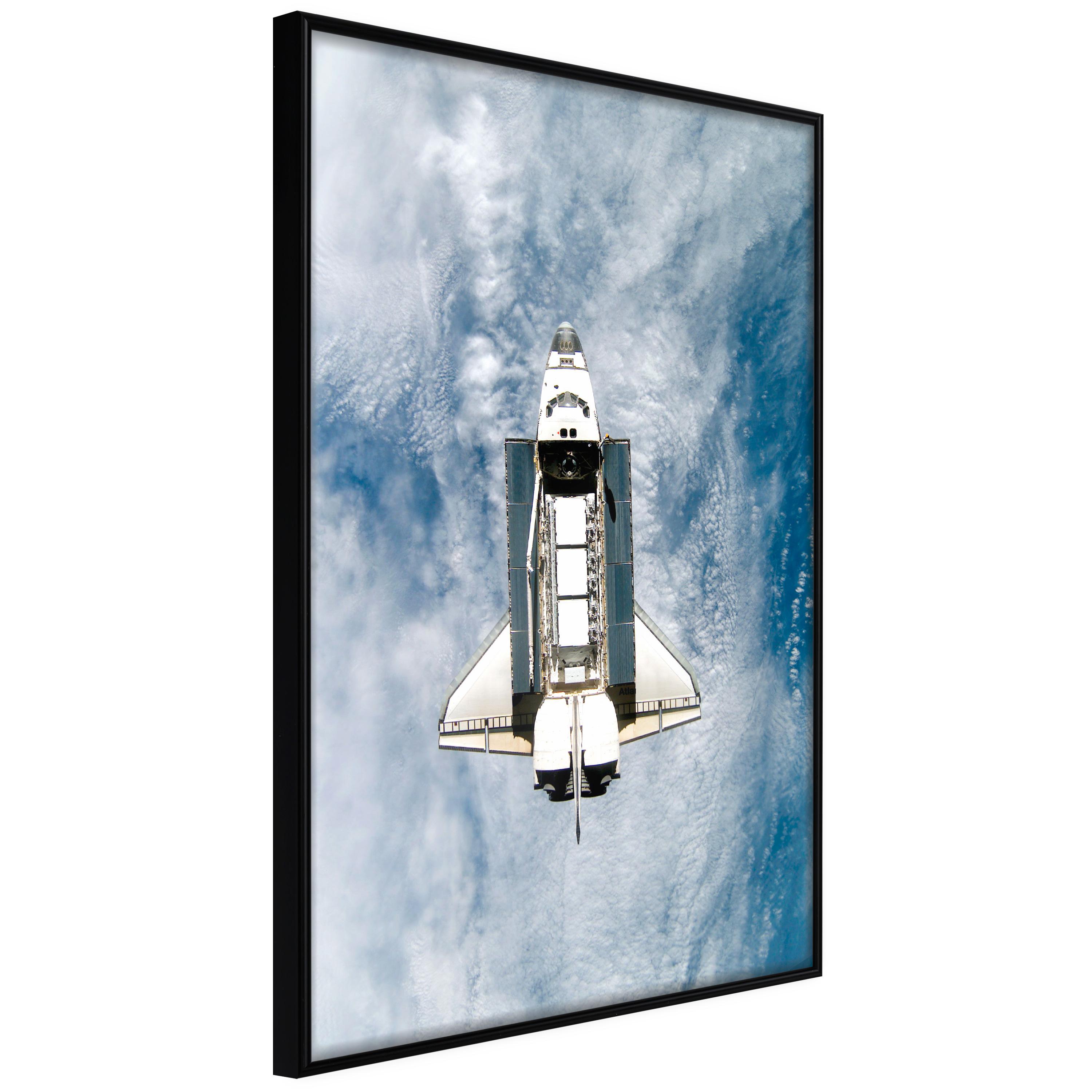 Sort Plakat Space Shuttle Ramme - Boligcenter Plakater  - 5904419709835