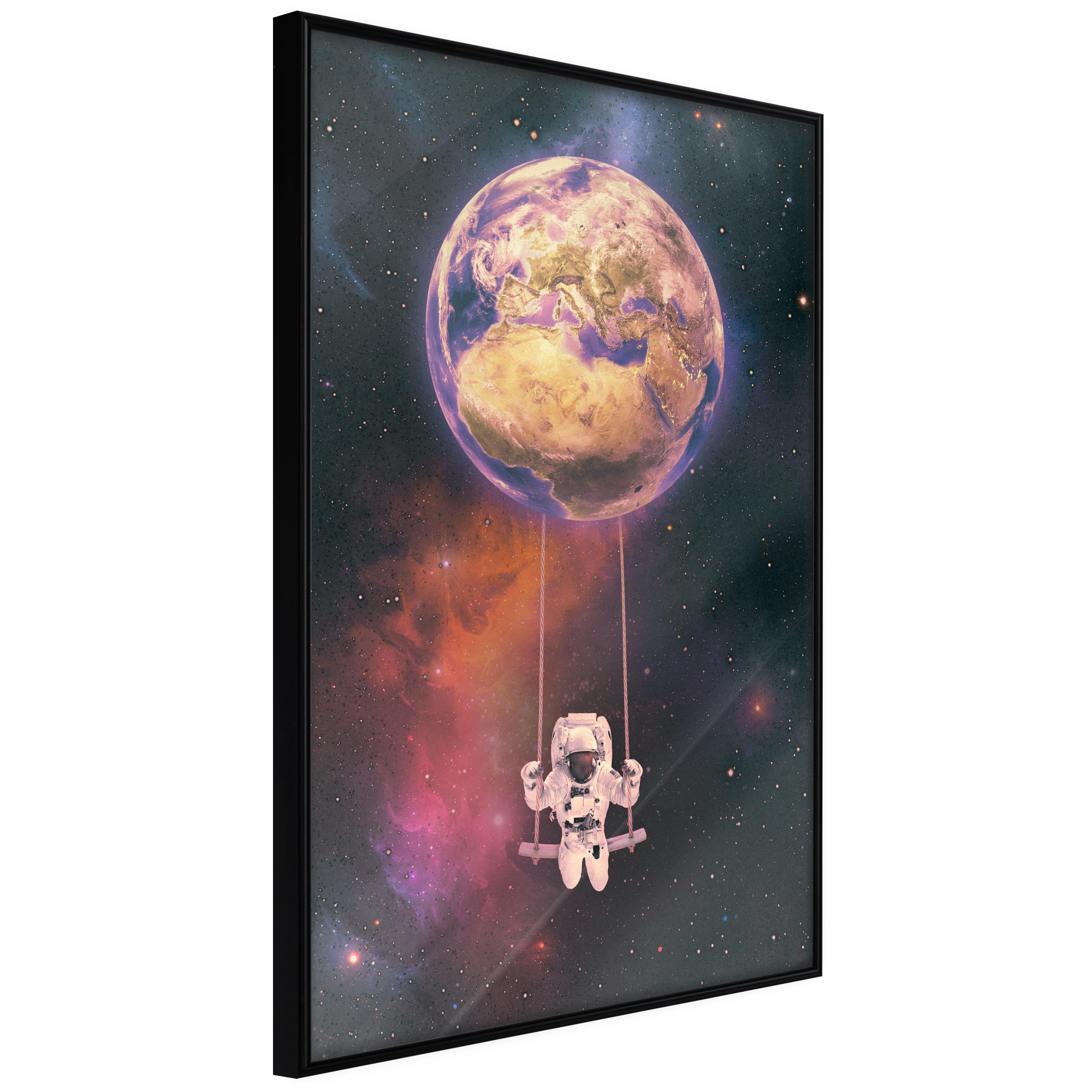 Sort Plakat Space Swing Ramme - Boligcenter Plakater  - 5904419710374