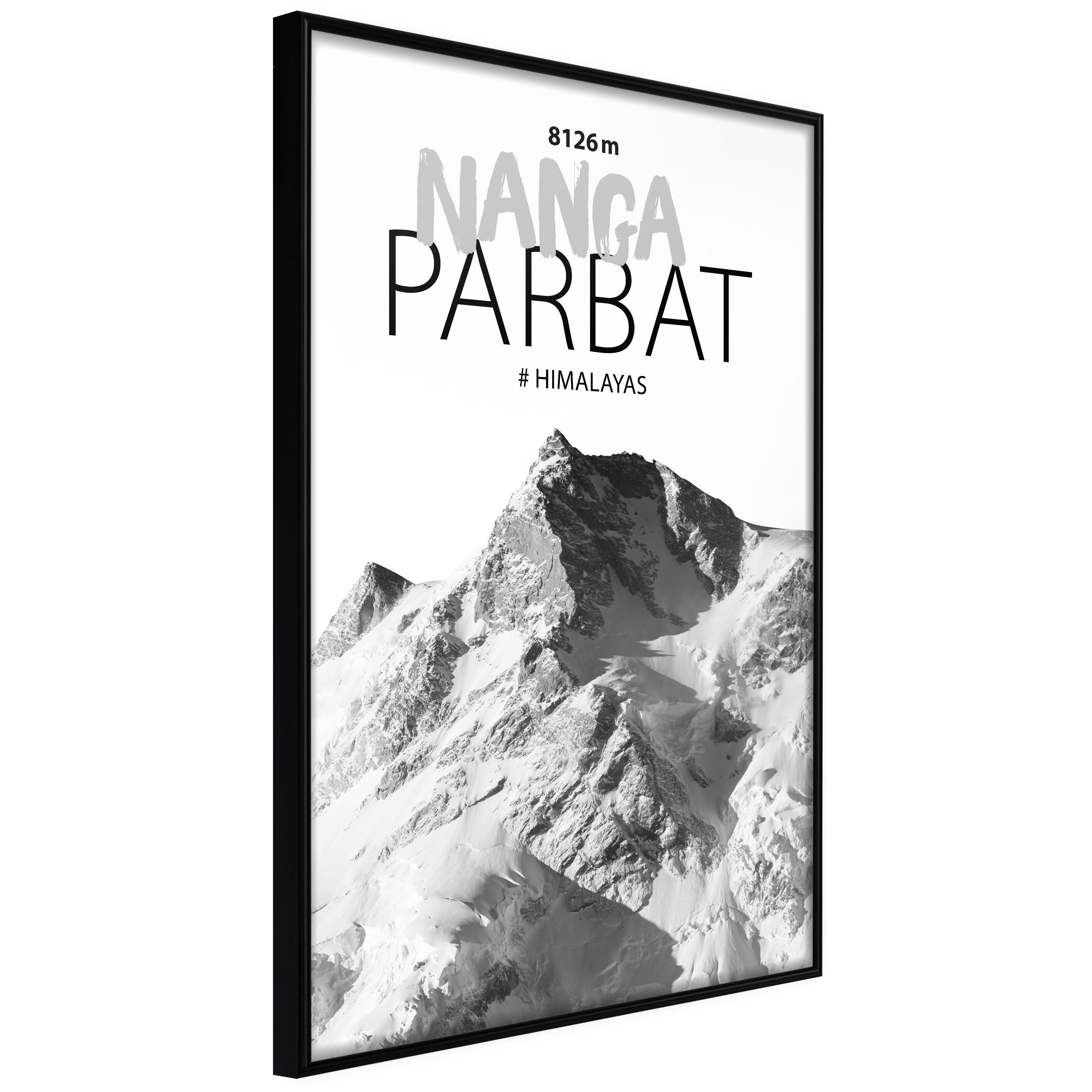 Sort Plakat Nanga Parbat Ramme - Boligcenter Plakater  - 5904419718479