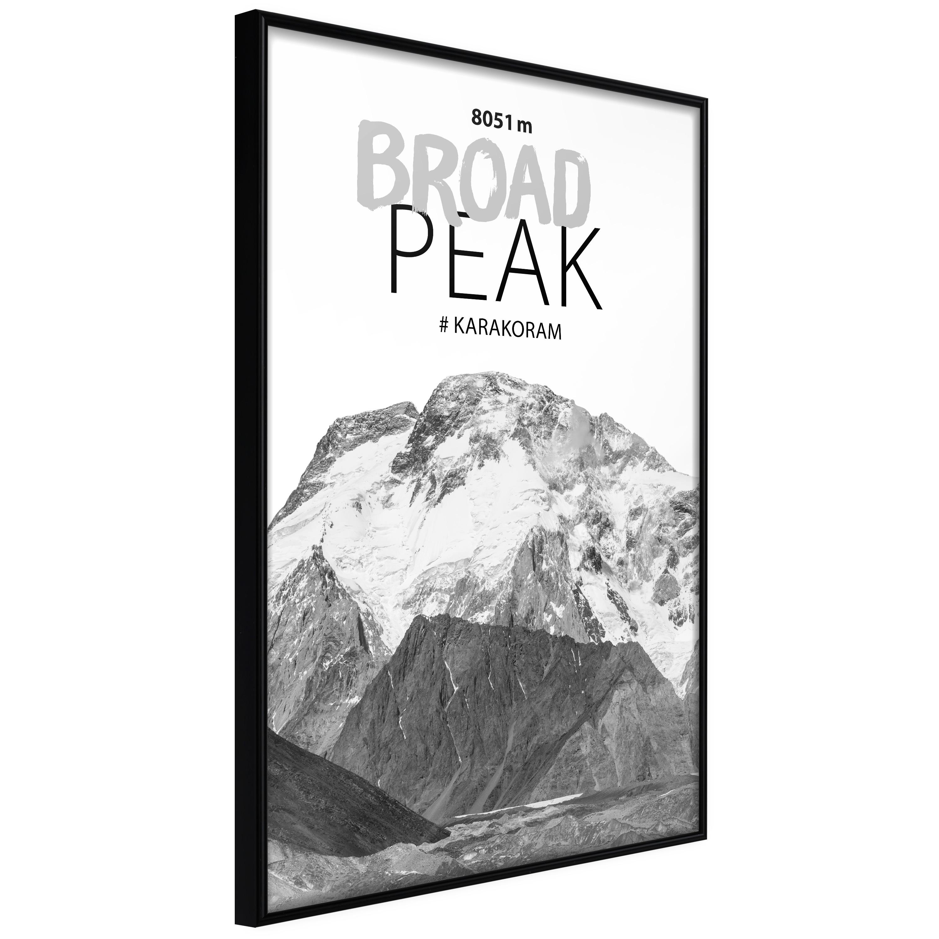 Sort Plakat Broad Peak Ramme - Boligcenter Plakater  - 5904419719193