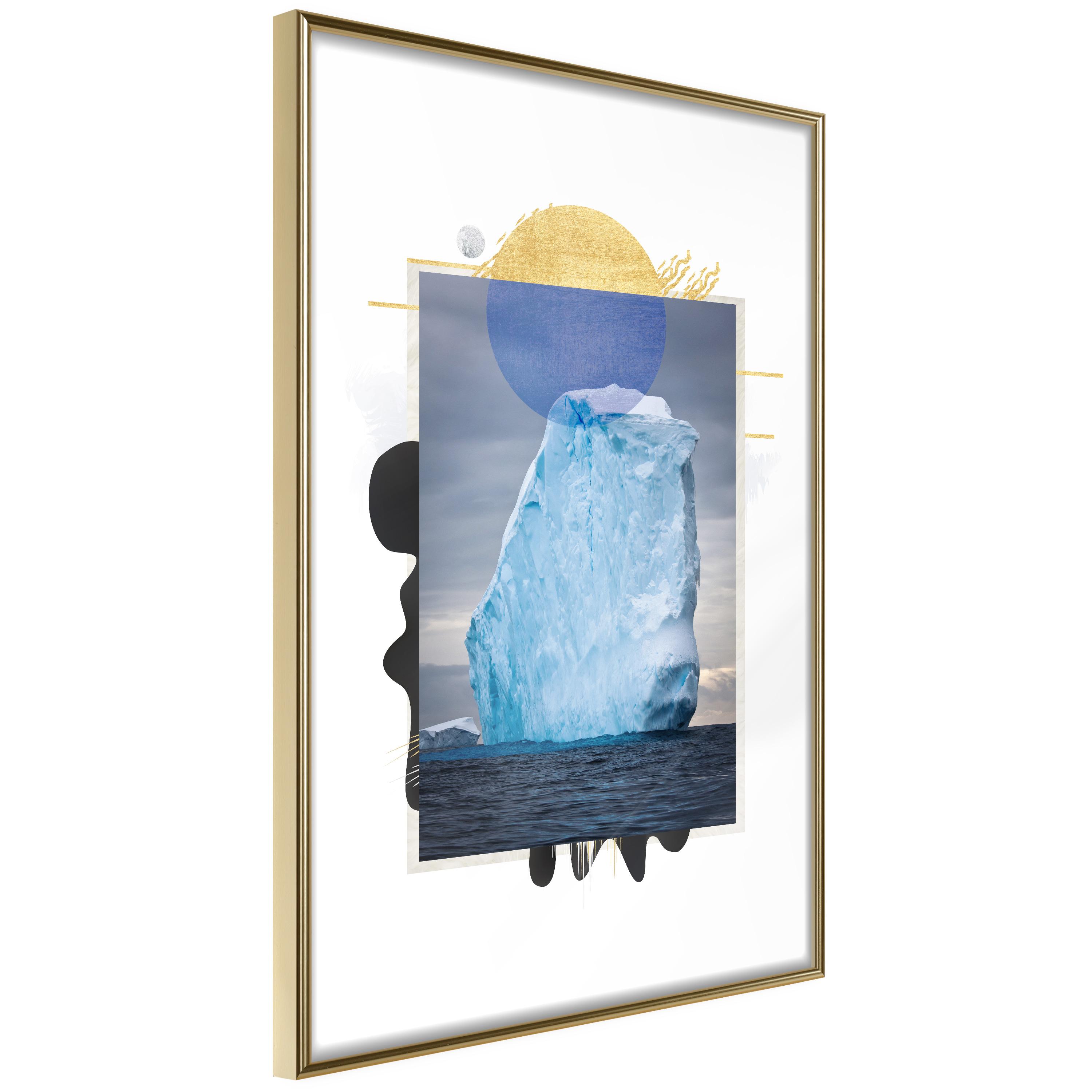 Plakat Iceberg Guldramme - Boligcenter Plakater - 5903617086496