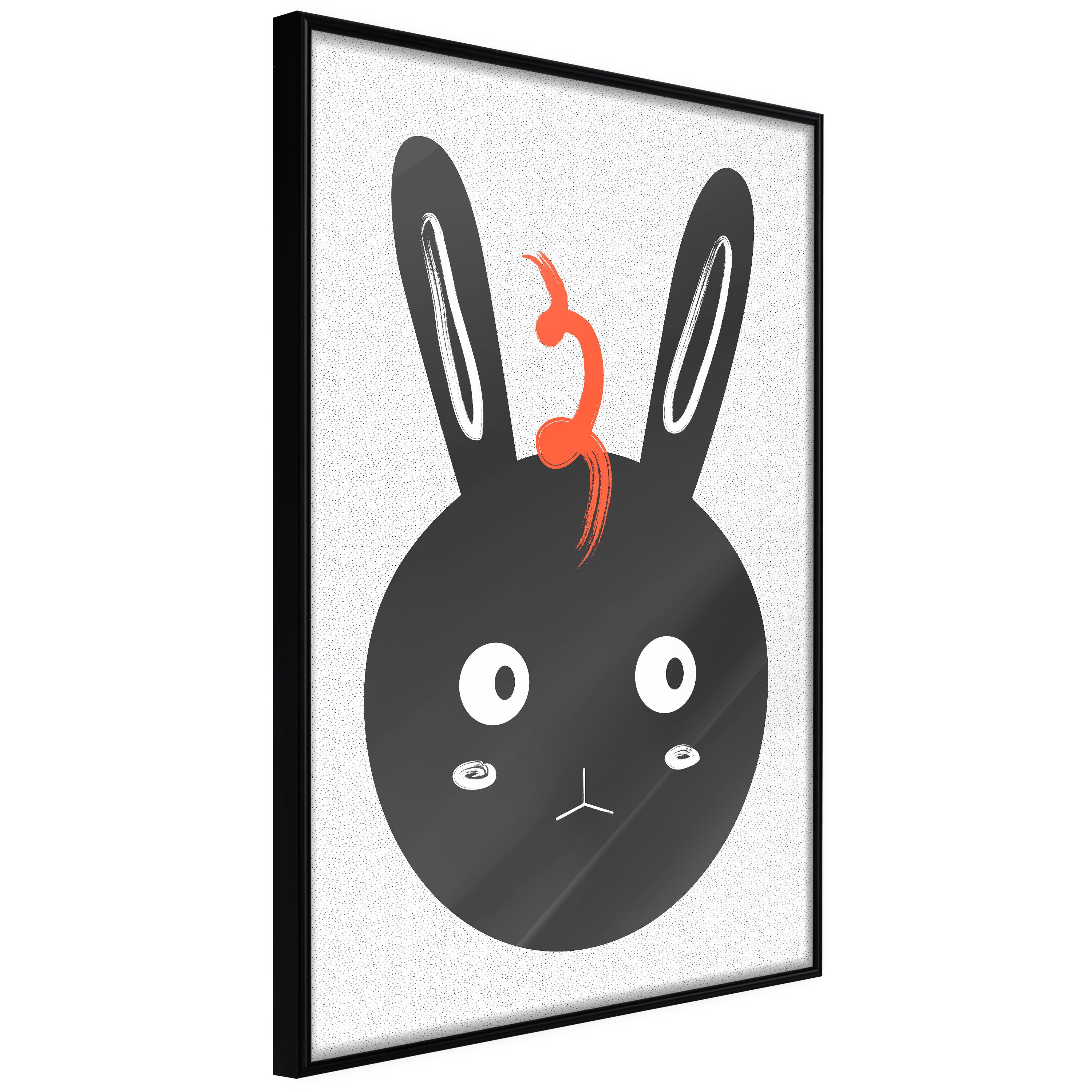 Sort Plakat Rabbit Sees Everything Ramme - Boligcenter Plakater  - 5904419696159