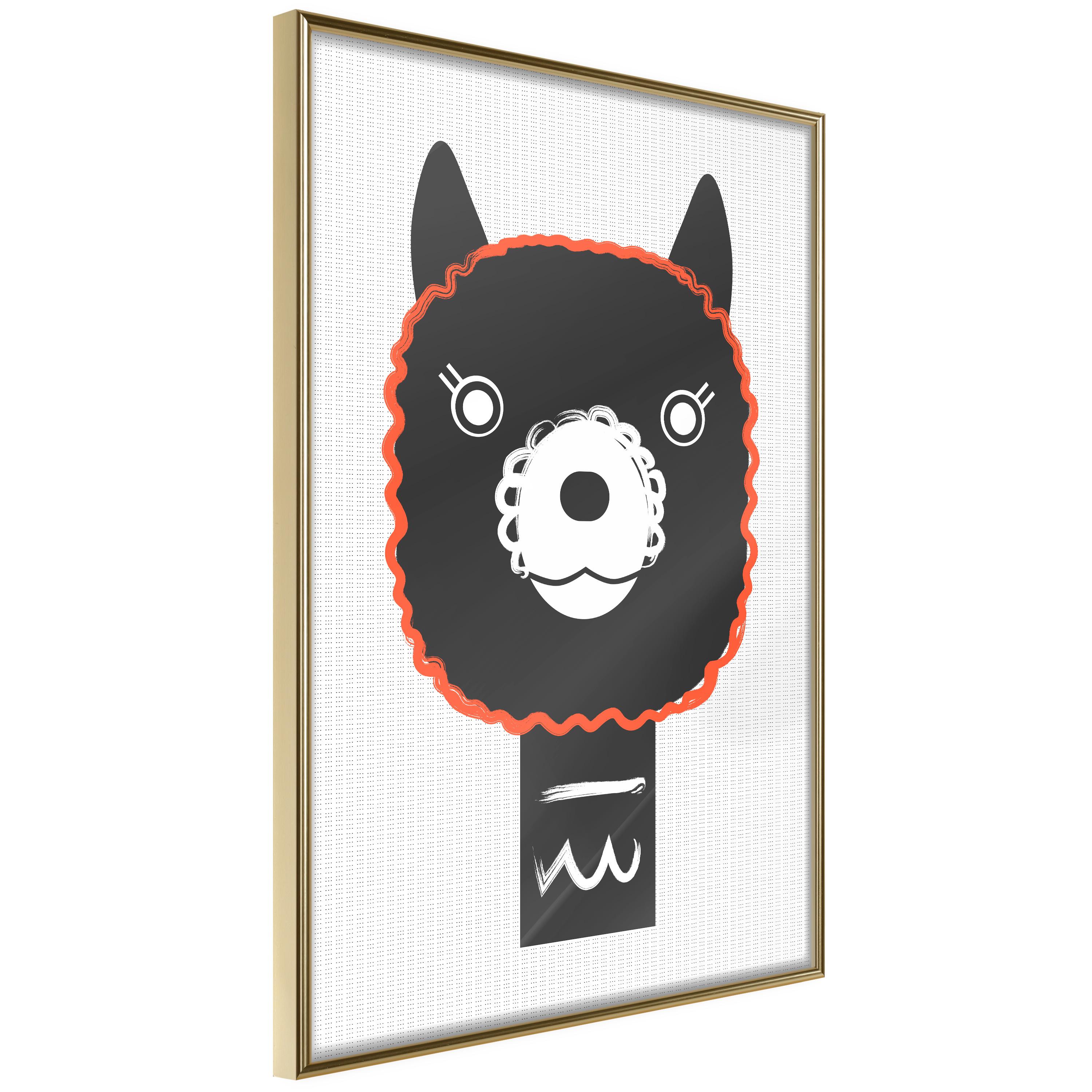Plakat Decorative Alpaca Guldramme - Boligcenter Plakater - 5904419696418