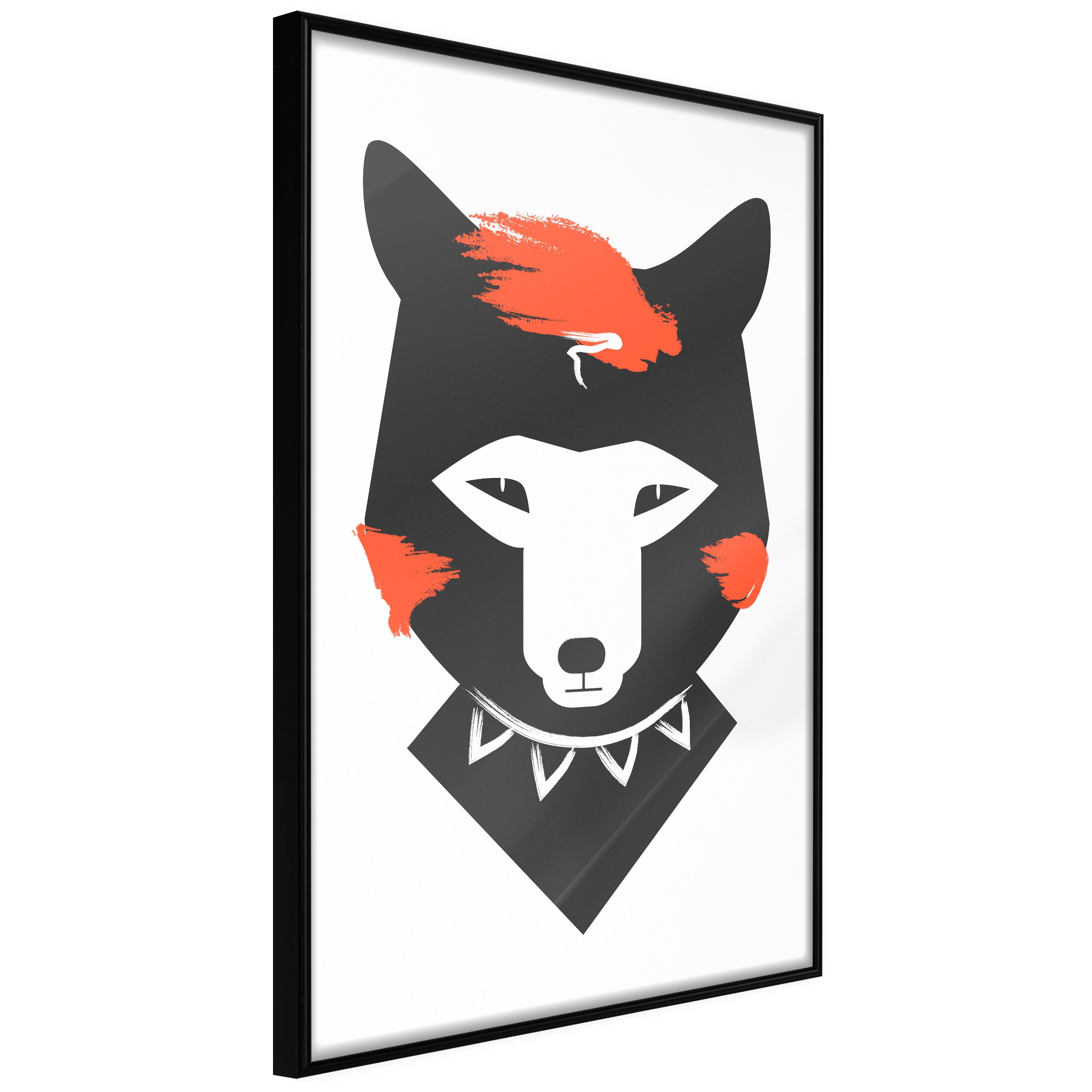 Sort Plakat Polite Fox Ramme - Boligcenter Plakater  - 5904419696692