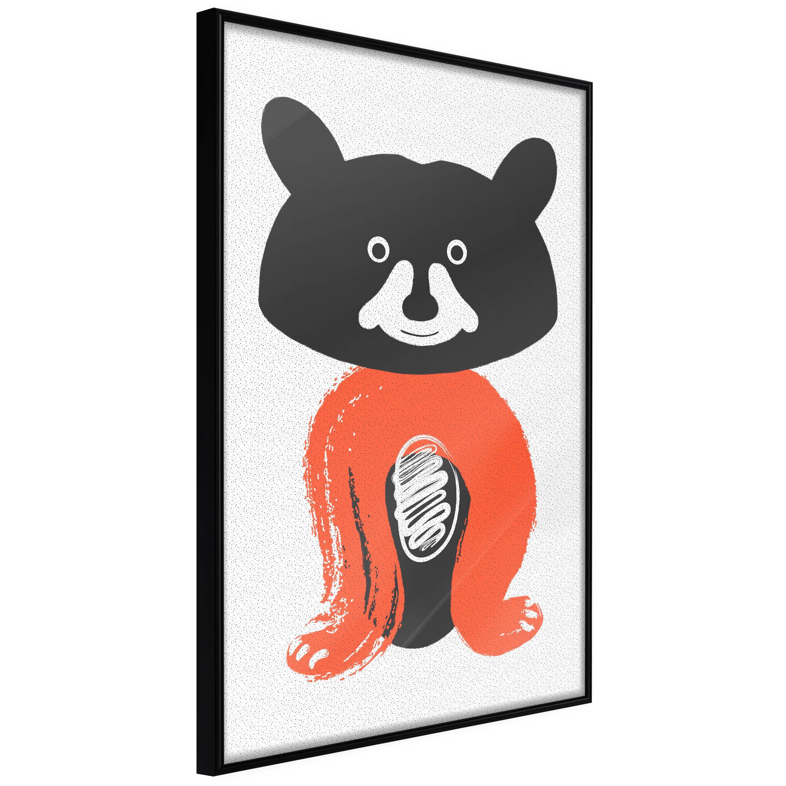 Sort Plakat Nice Raccoon Ramme - Boligcenter Plakater  - 5904419696876