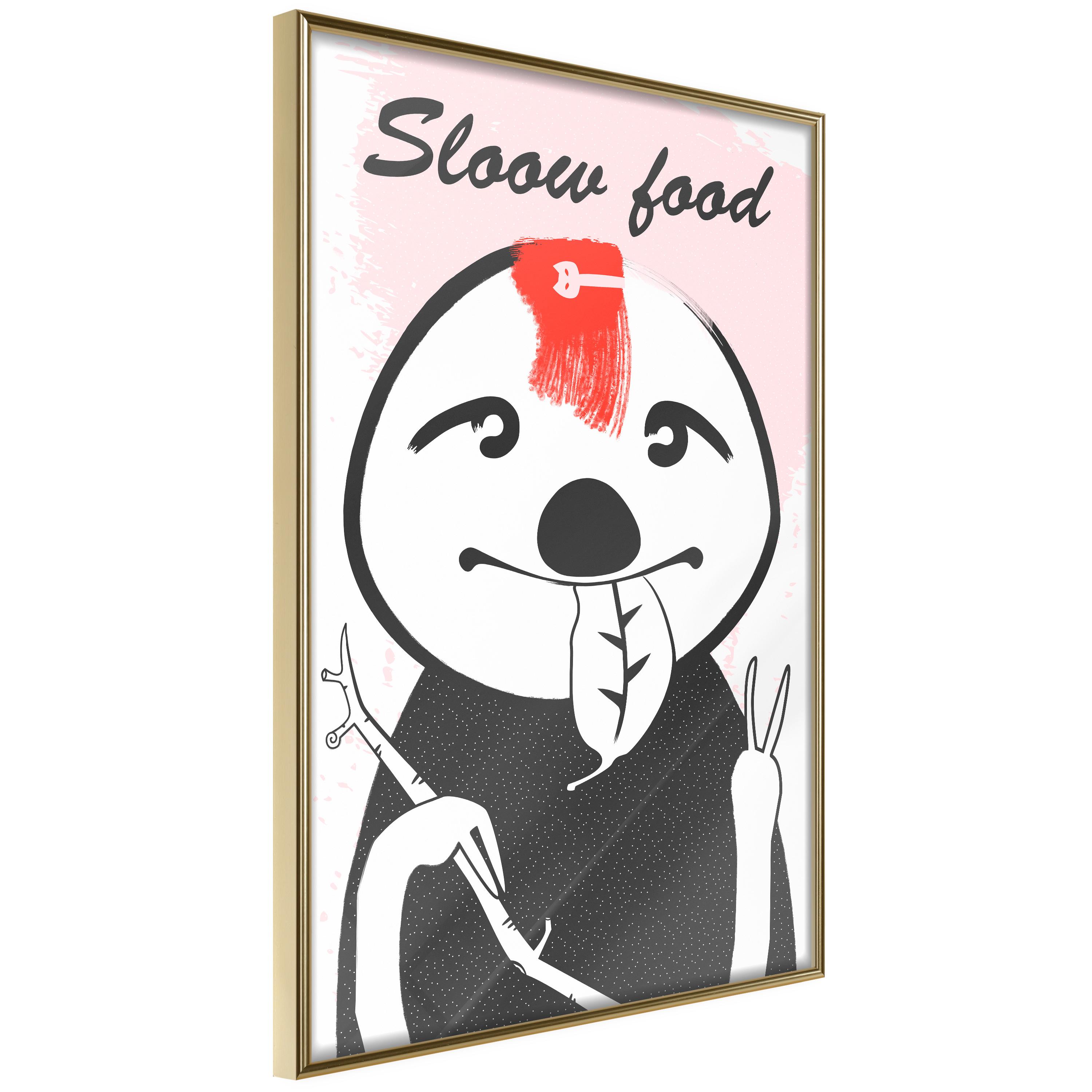 Plakat Sloth Trendsetter Guldramme - Boligcenter Plakater - 5904419697316