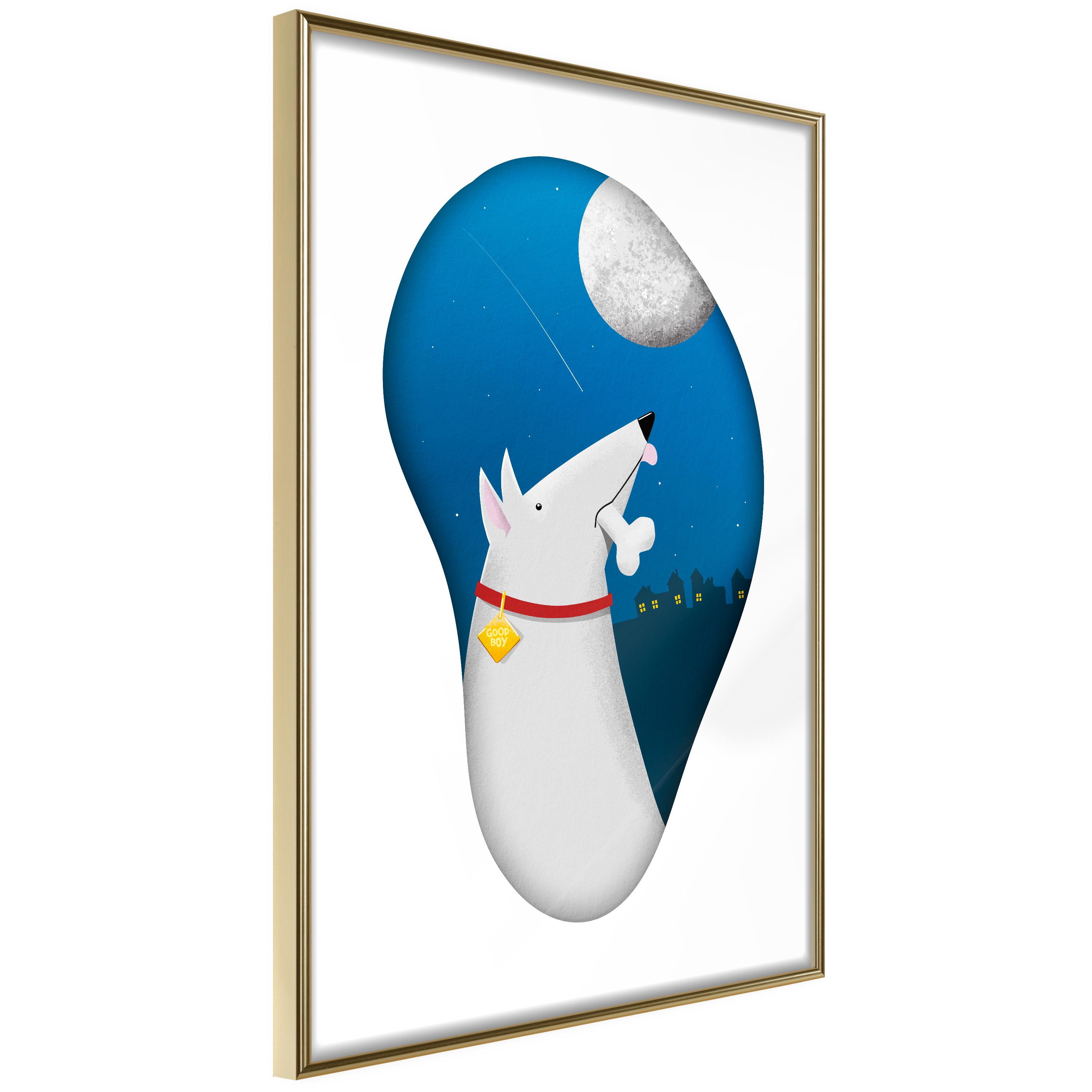 Plakat Dog Dreams Guldramme - Boligcenter Plakater  - 5904419659338