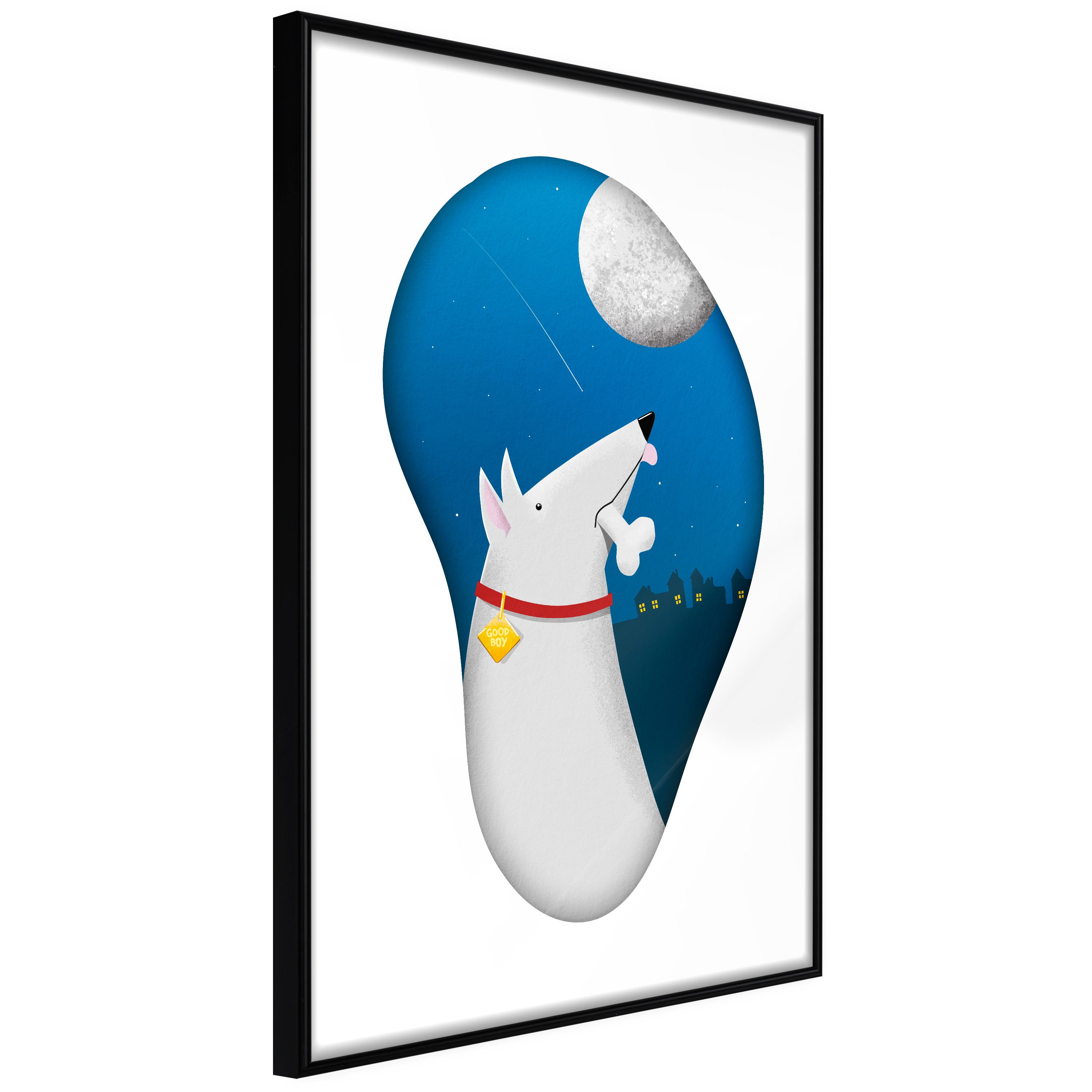 Sort Plakat Dog Dreams Ramme - Boligcenter Plakater  - 5904419659437