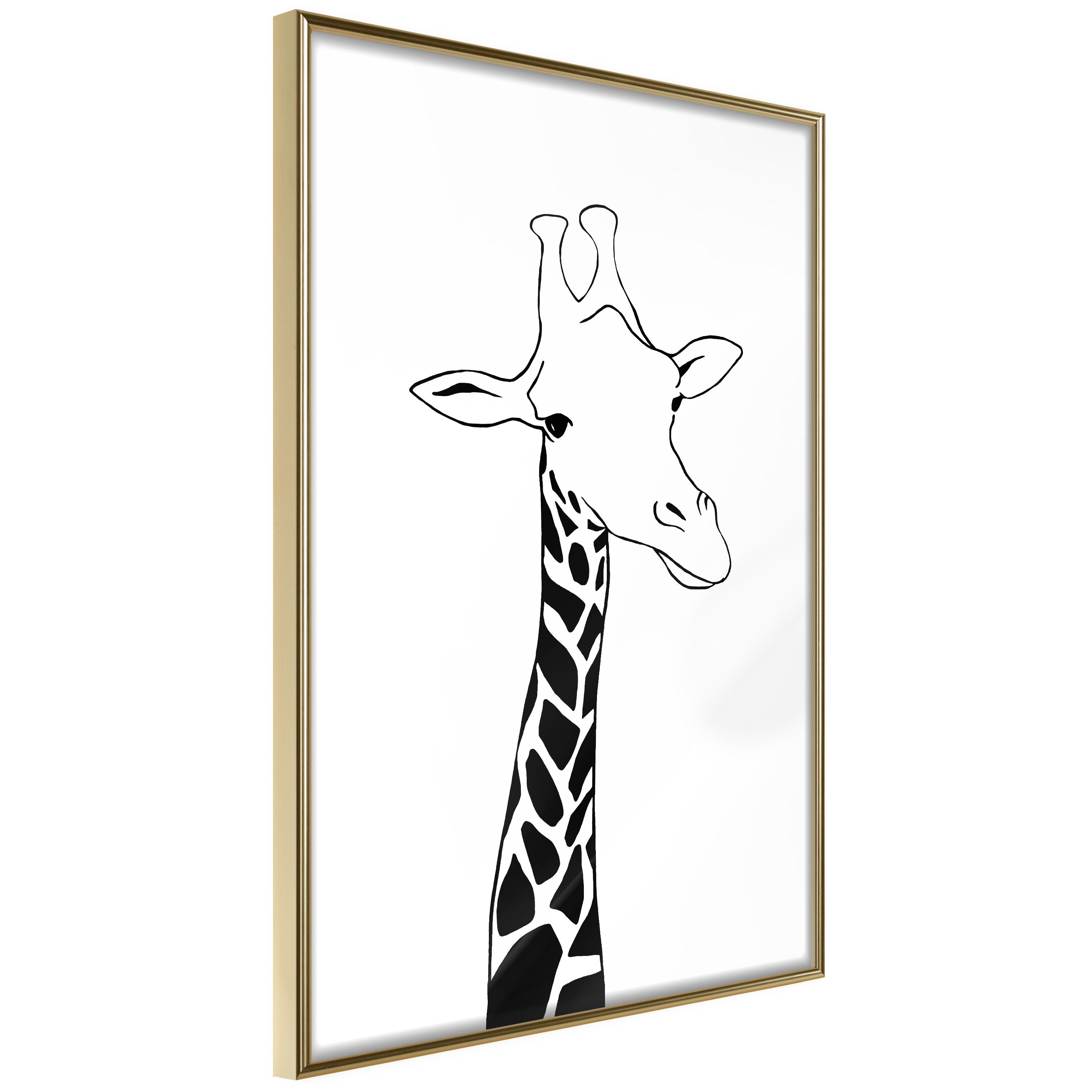 Plakat Plaid Neck Guldramme - Boligcenter Plakater  - 5904419755092