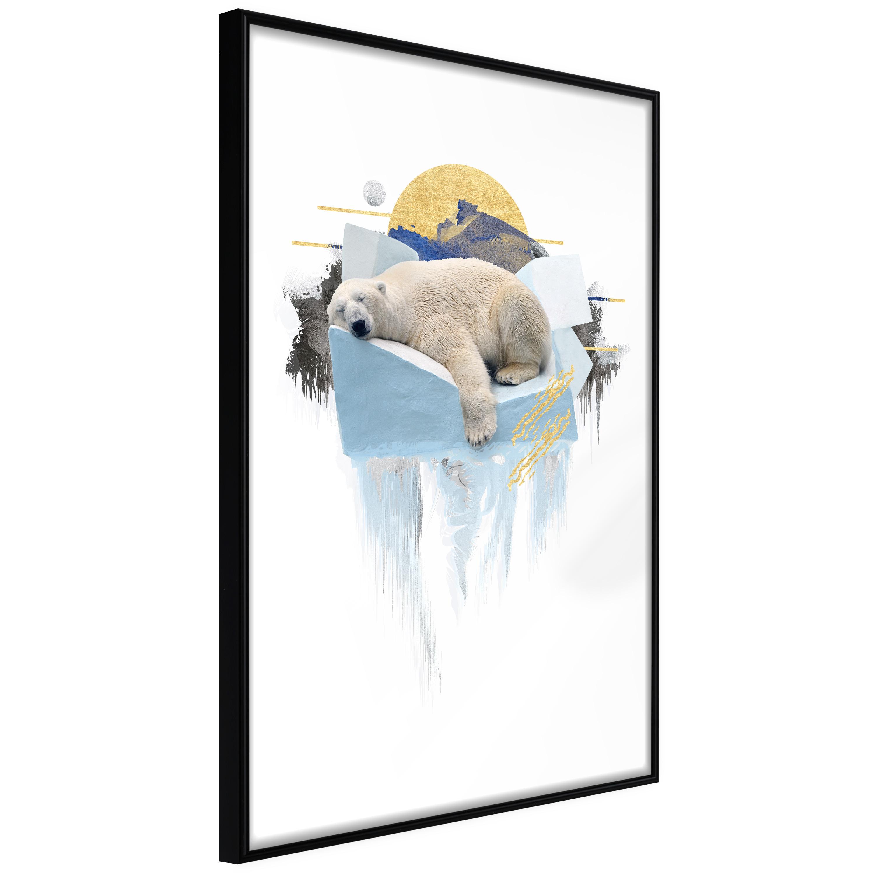 Sort Plakat Polar Bear Ramme - Boligcenter Plakater  - 5903617085871