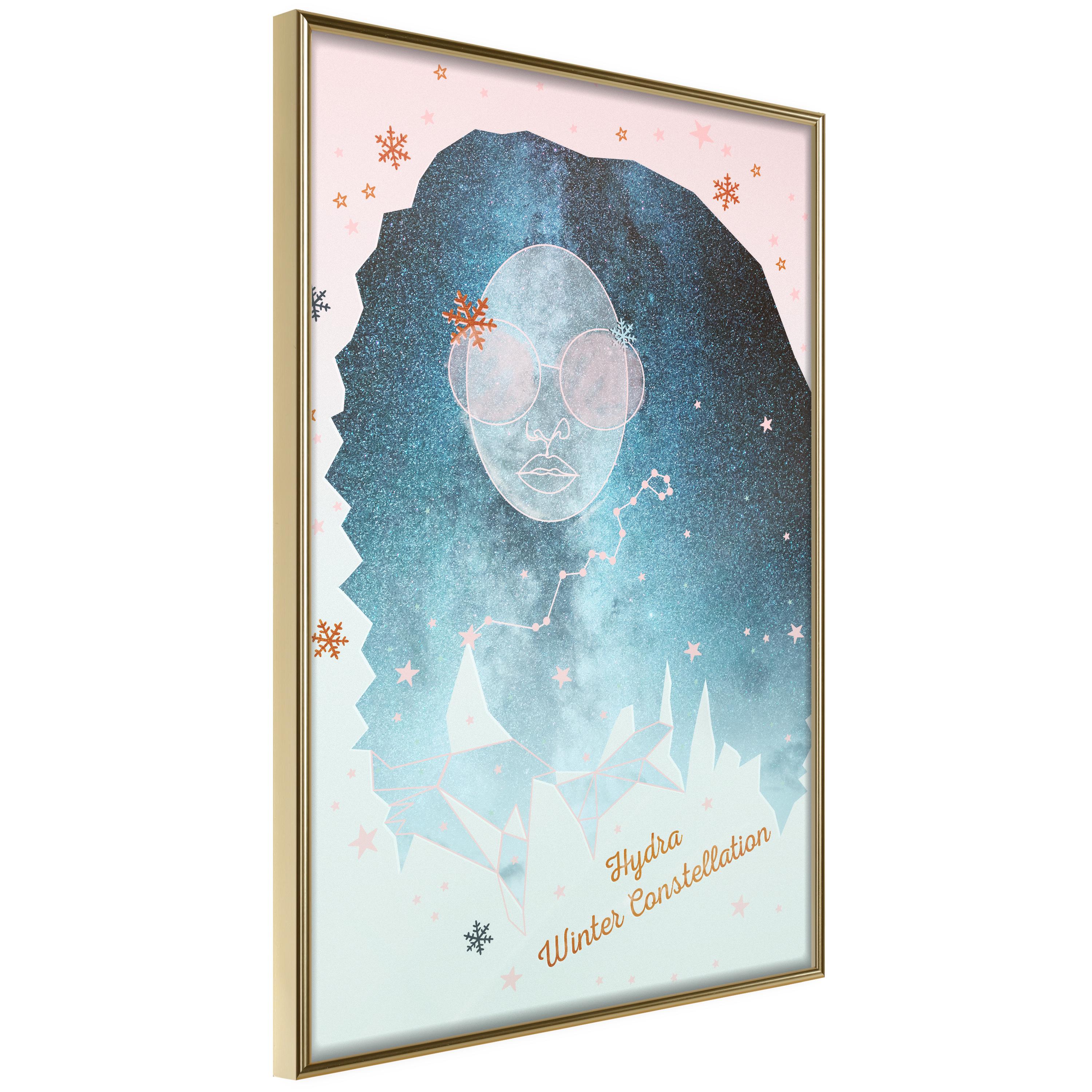 Plakat Hydra Winter Constellation Guldramme - Boligcenter Plakater - 5904419741590