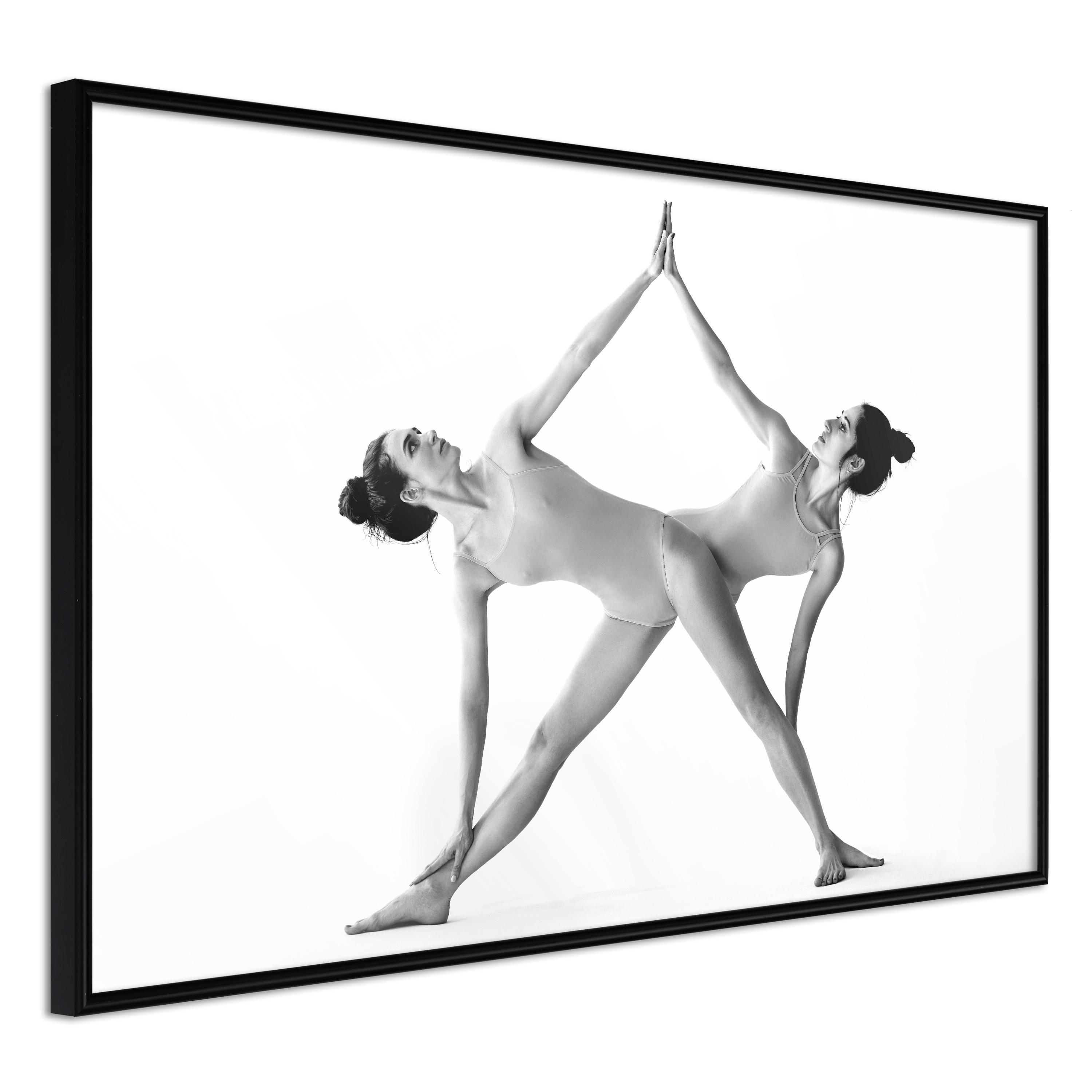 Sort Plakat Yoga Ramme - Boligcenter Plakater  - 5901493648326