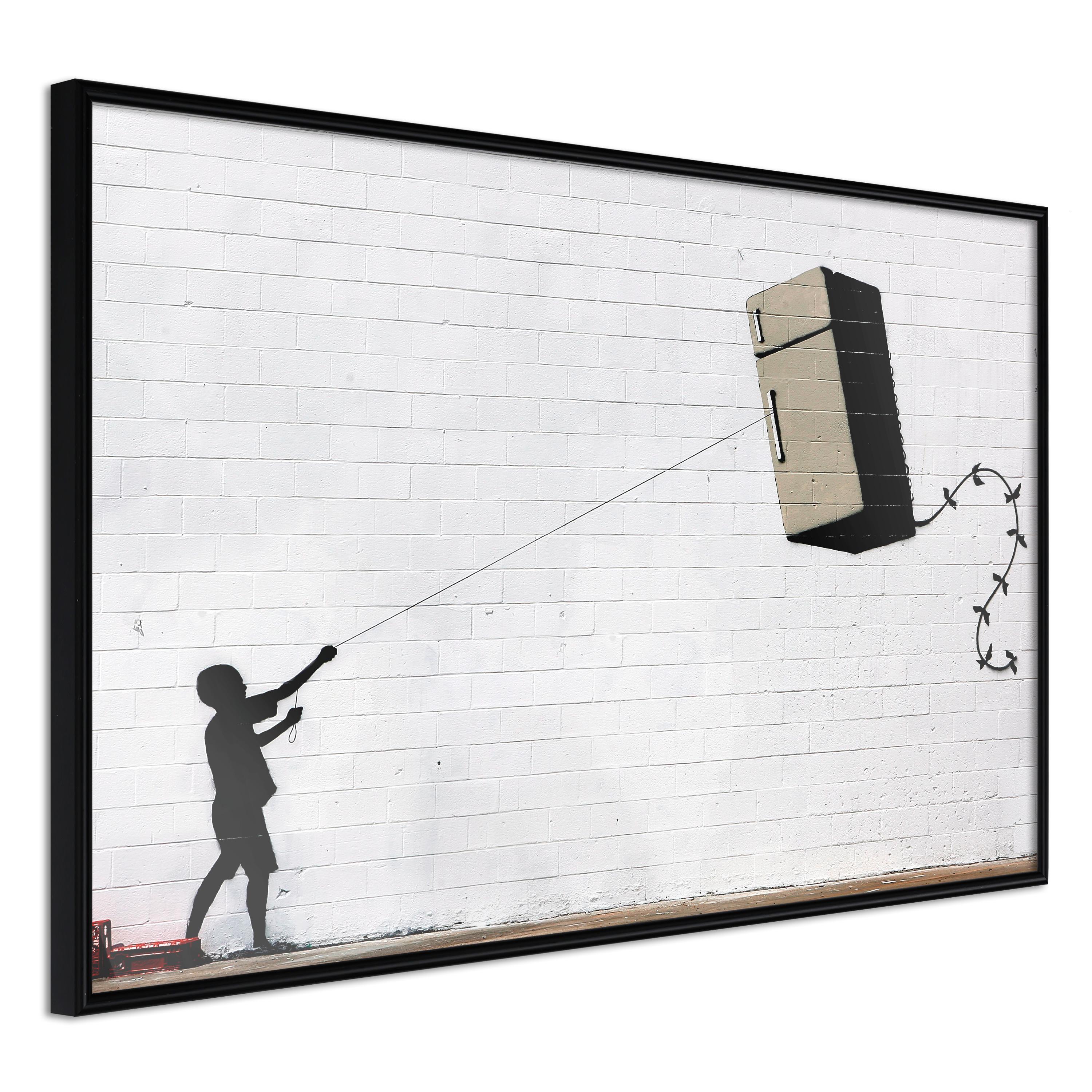 Sort Plakat Flying Fridge Ramme - Boligcenter Plakater  - 5901493670167